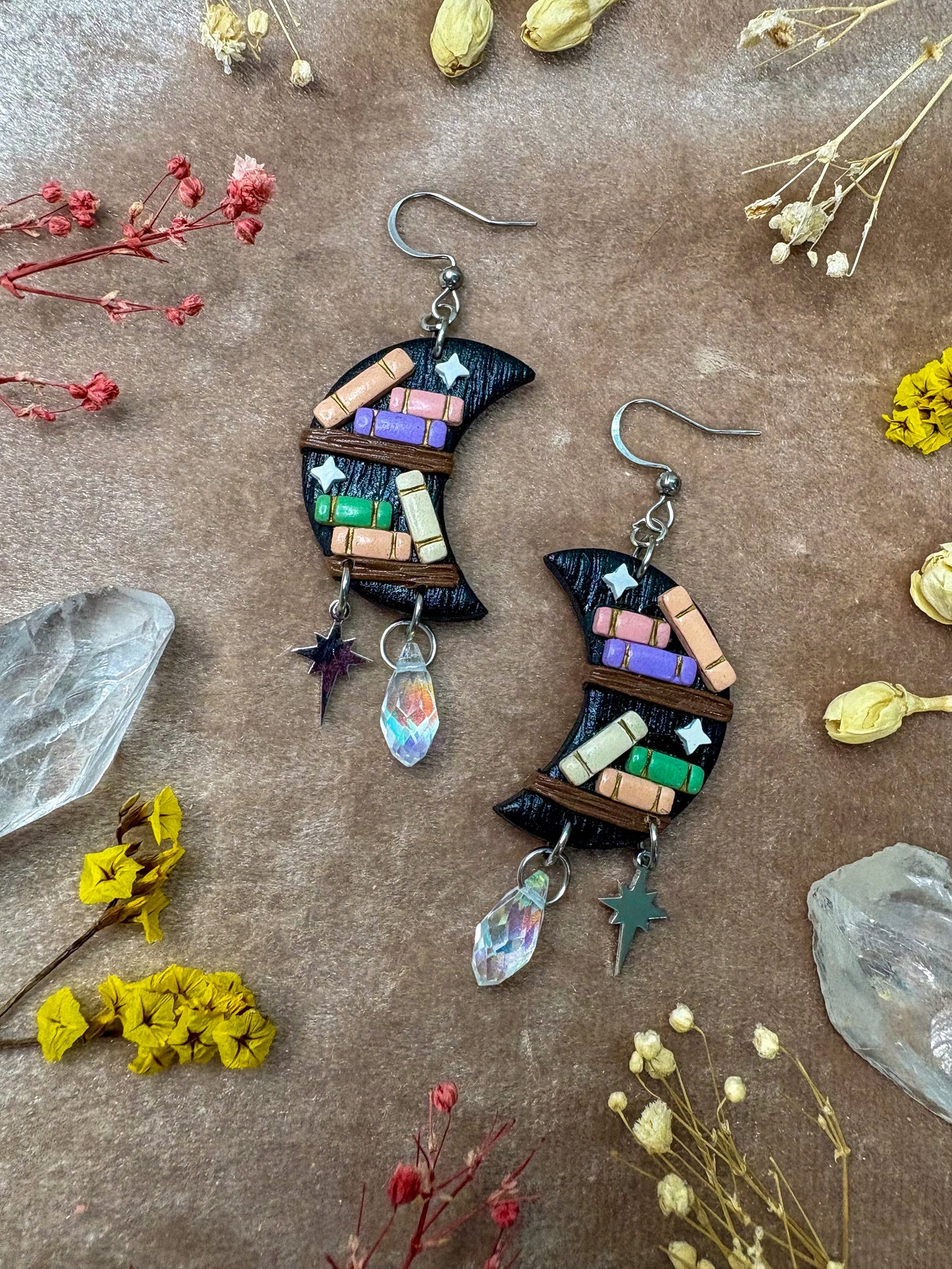 Mystical Moon Shelf Earrings
