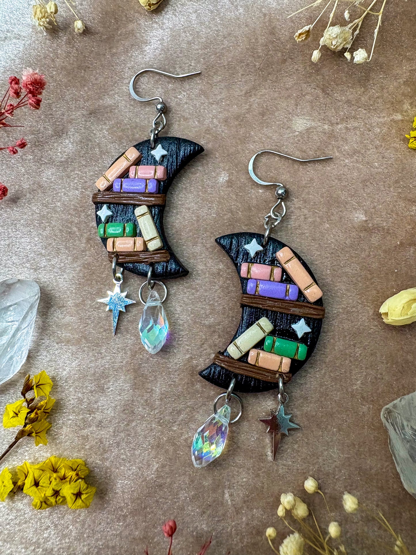 Mystical Moon Shelf Earrings