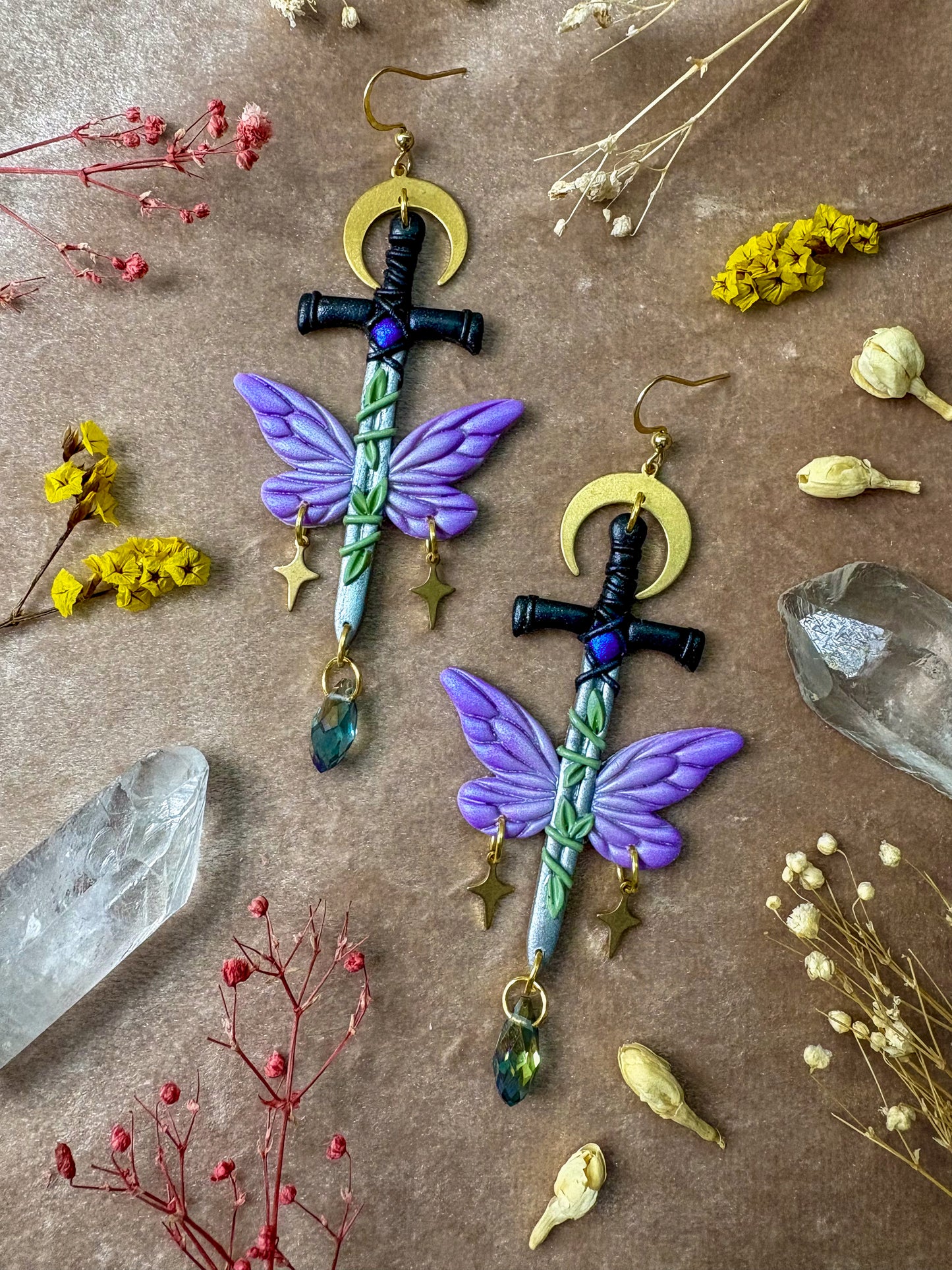 Winged Sword Earrings