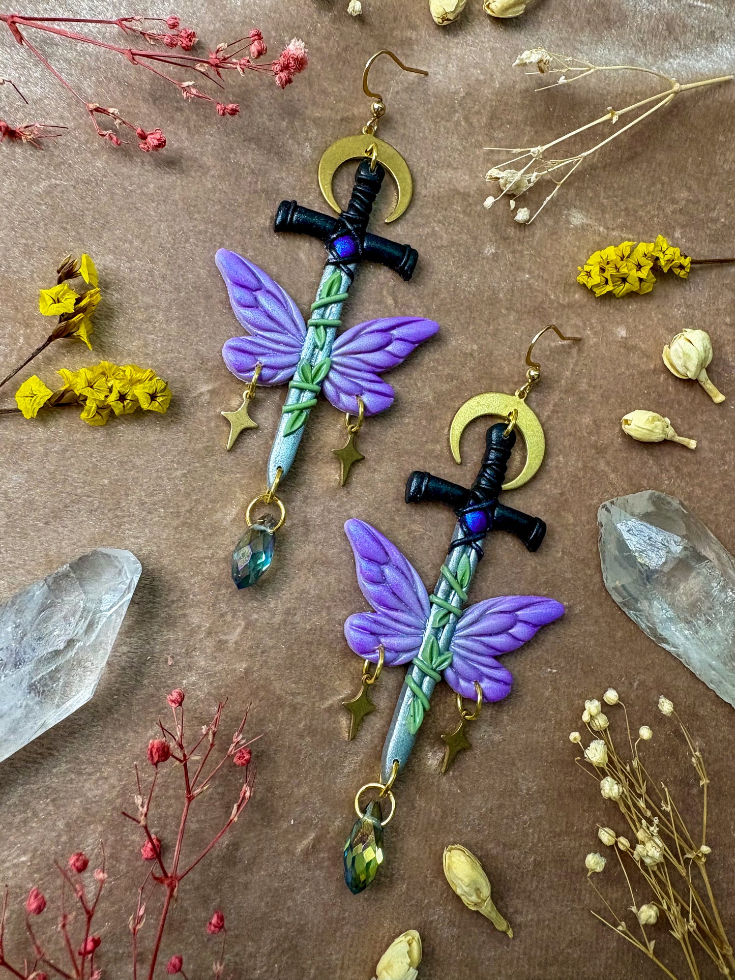 Winged Sword Earrings