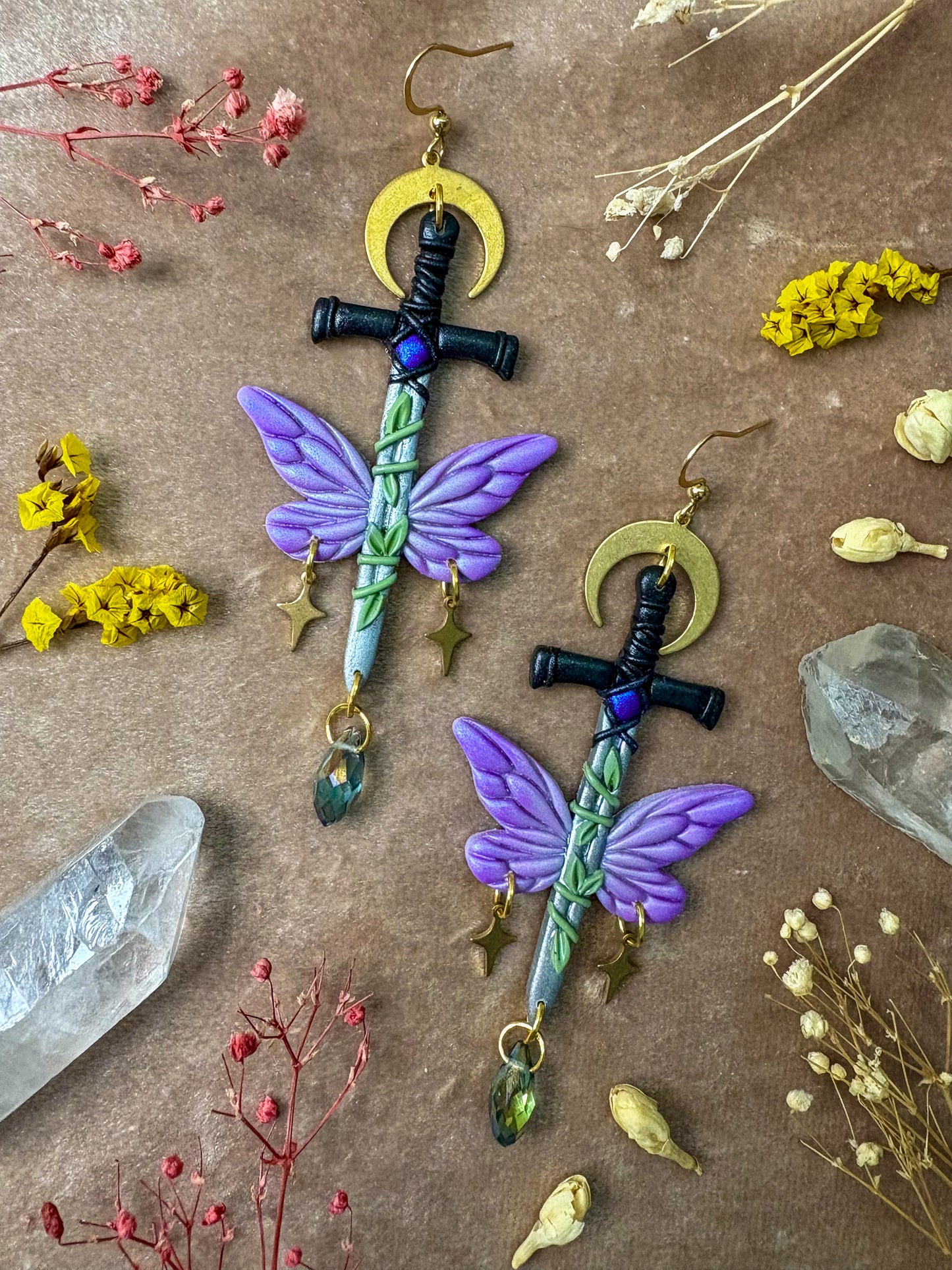 Winged Sword Earrings