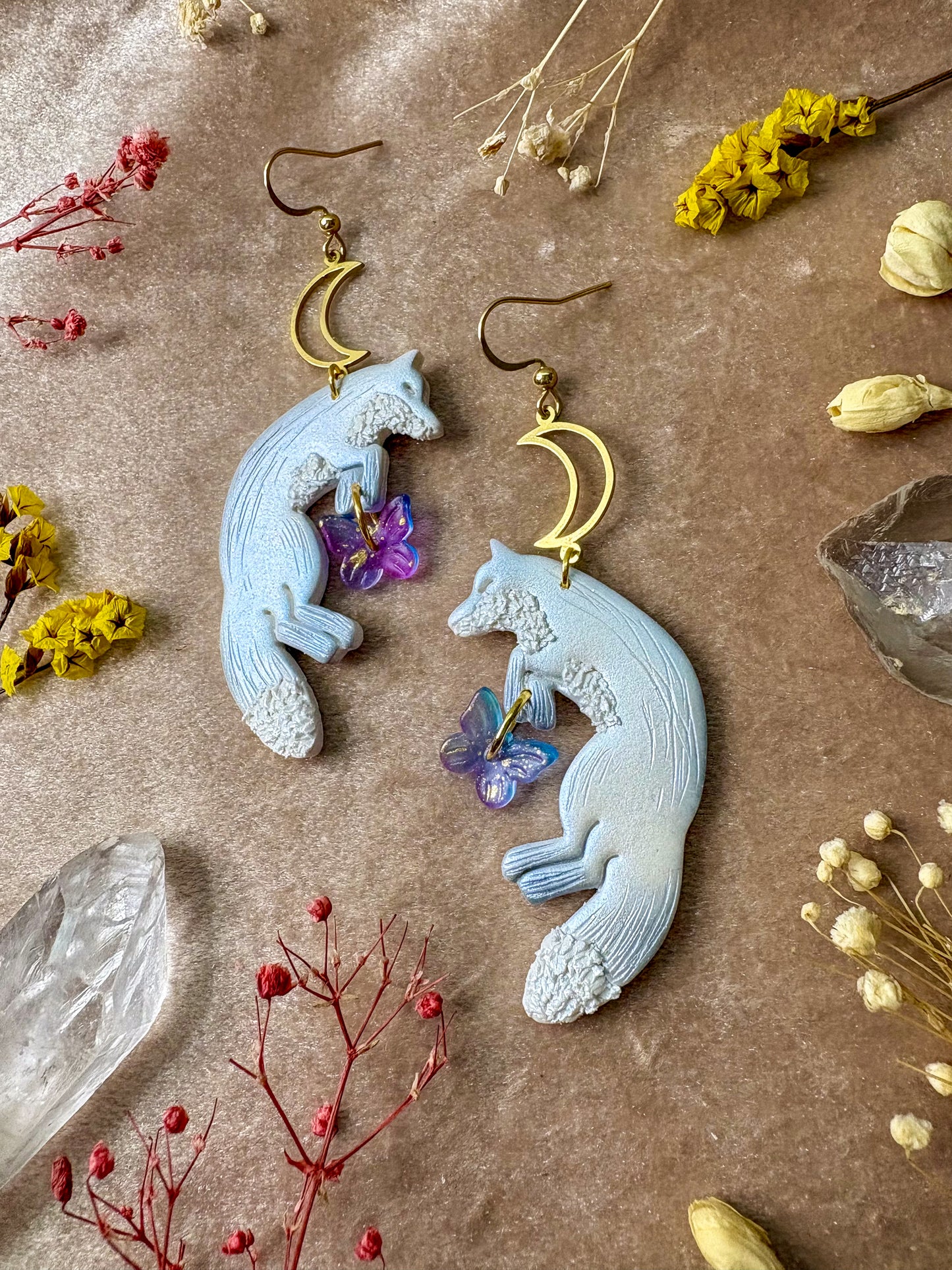 Butterfly Fox Earrings