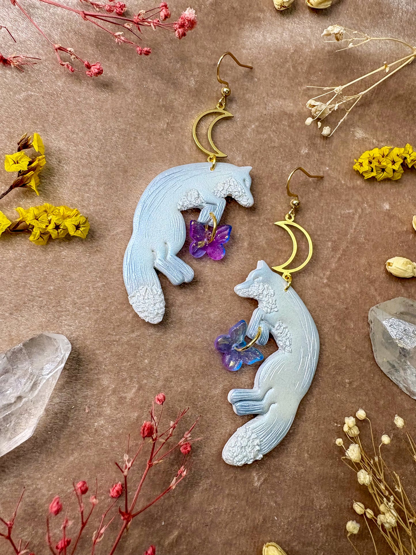 Butterfly Fox Earrings