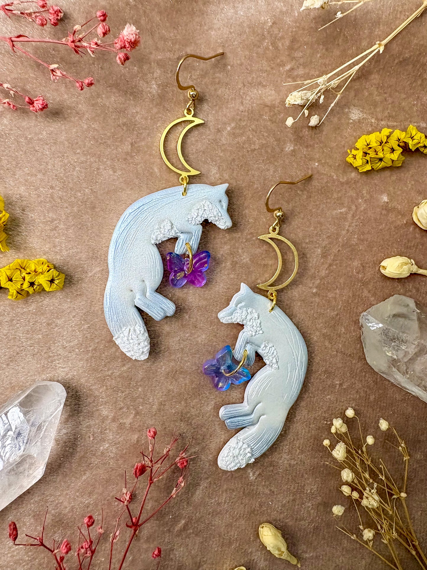 Butterfly Fox Earrings