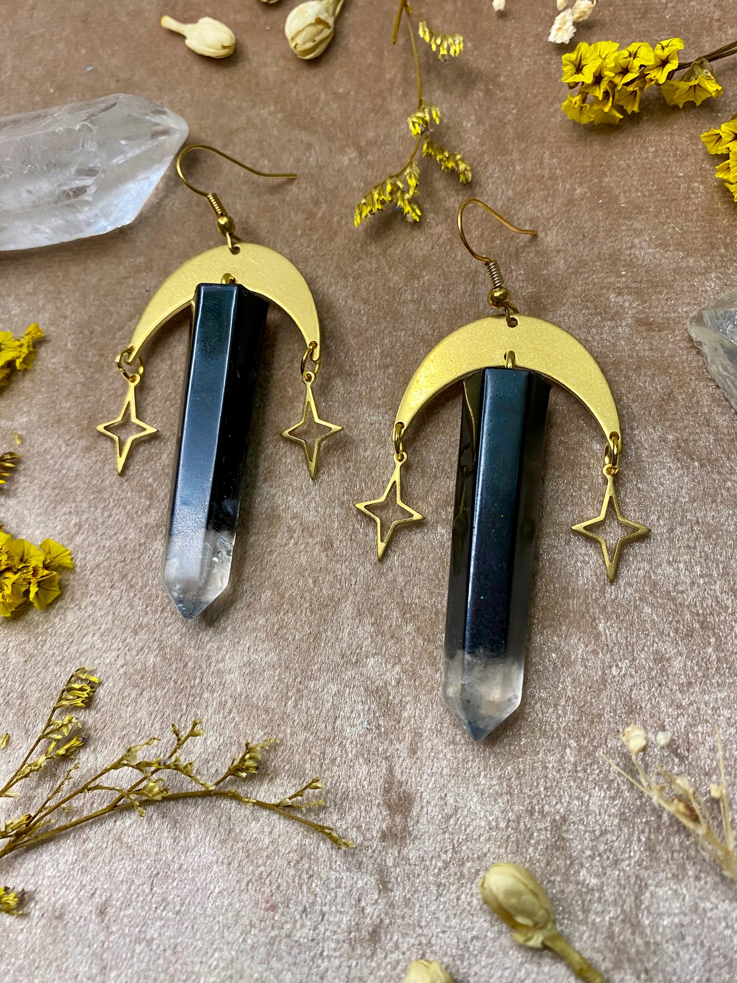 Onyx Energy Crystal Earrings