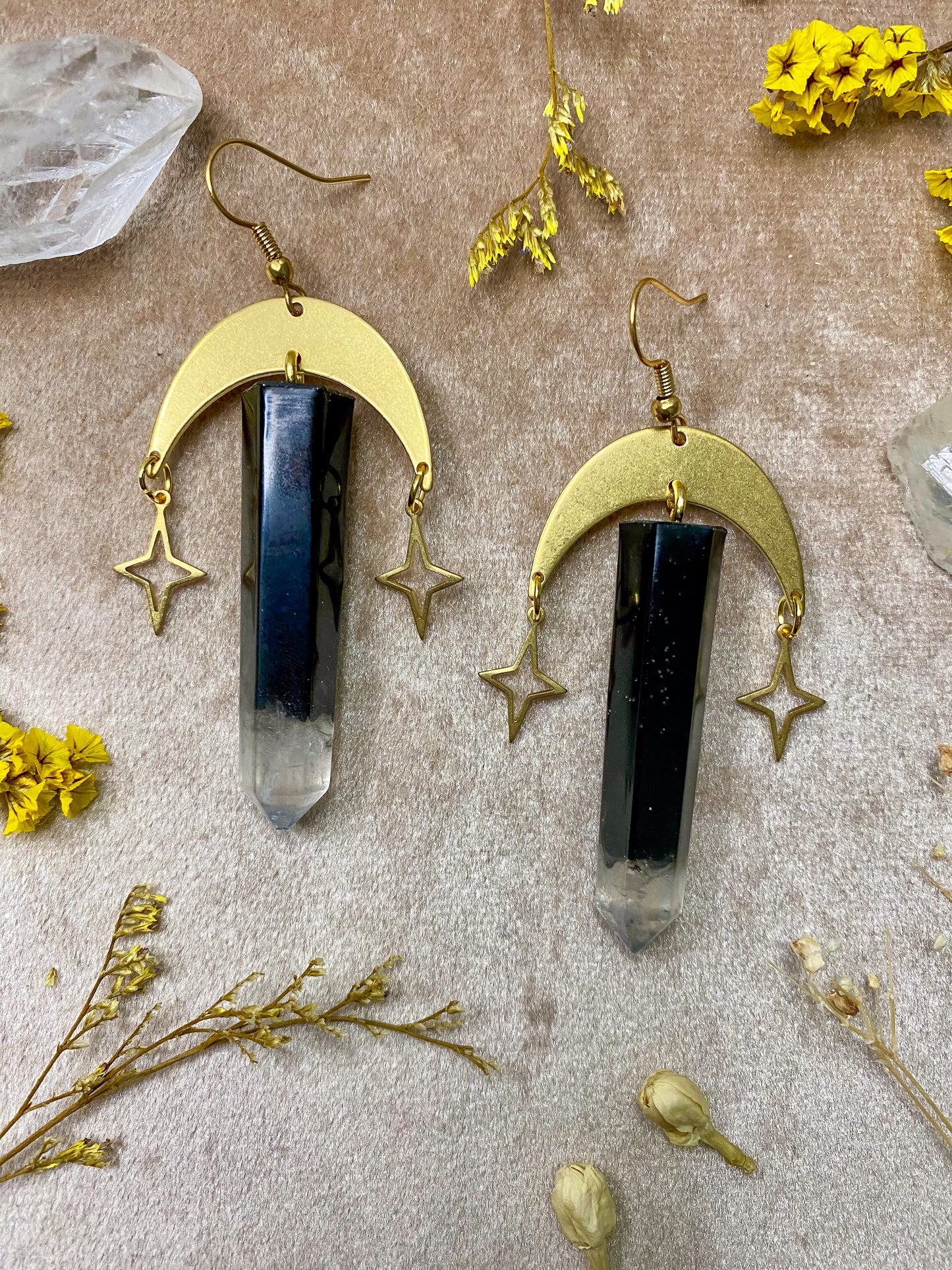 Onyx Energy Crystal Earrings