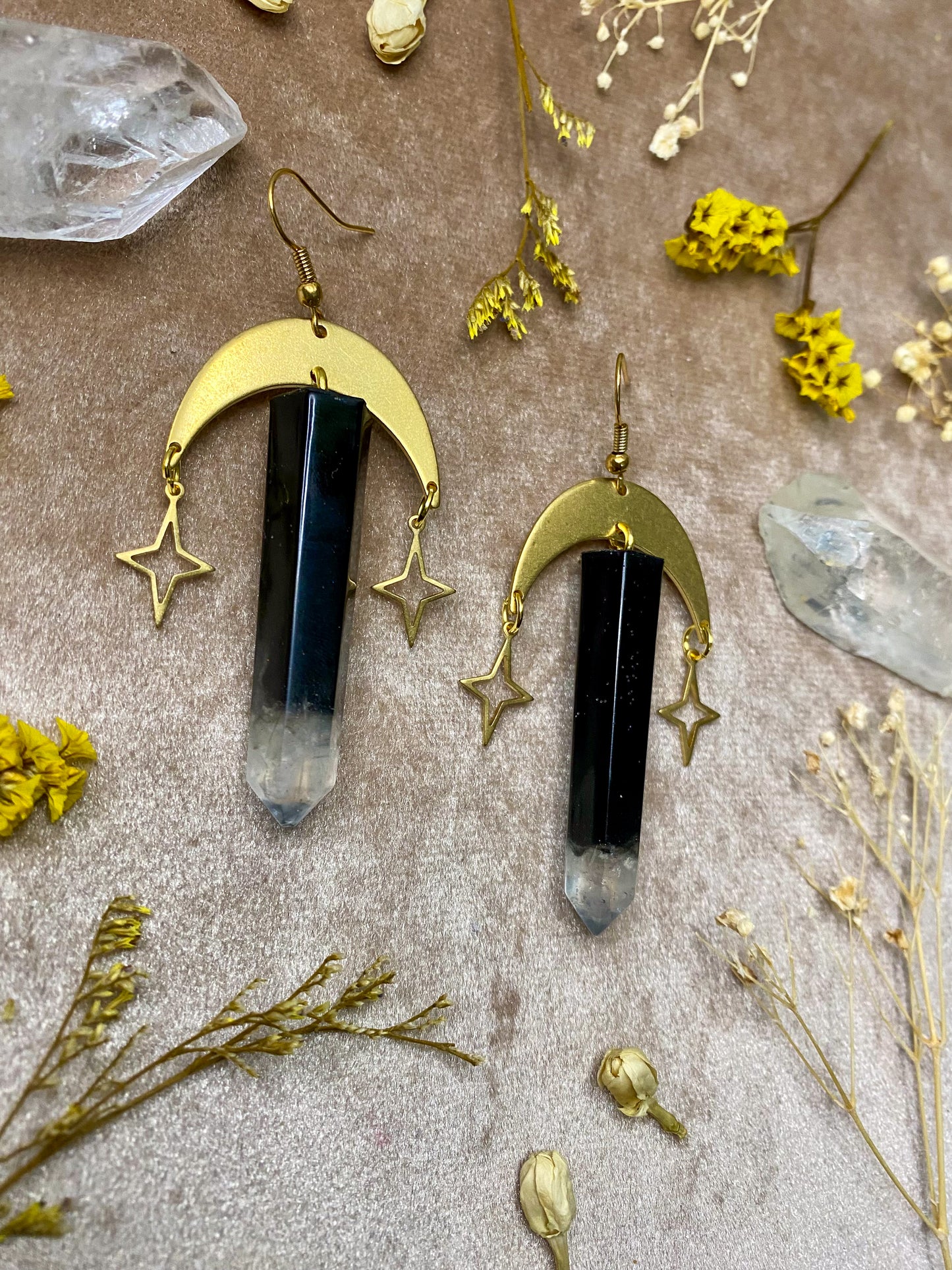 Onyx Energy Crystal Earrings