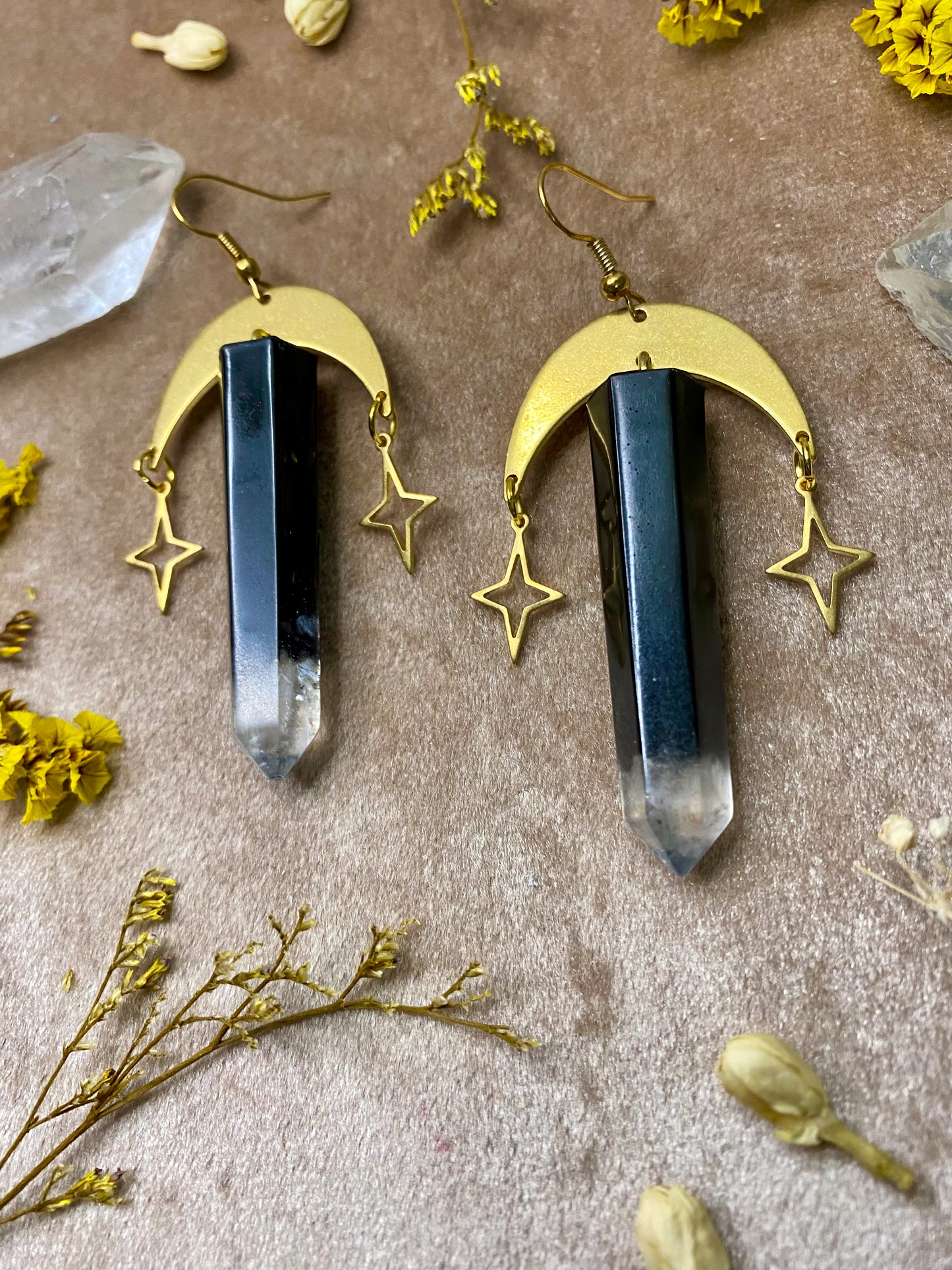 Onyx Energy Crystal Earrings