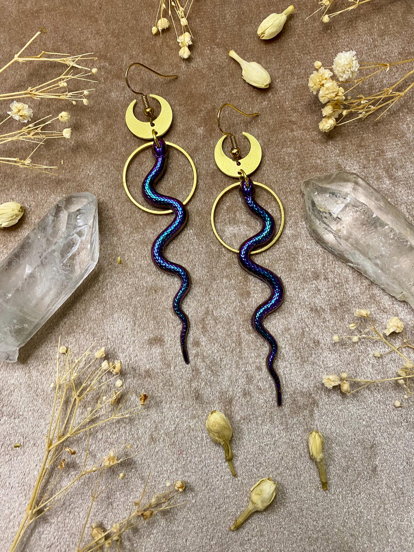 Slithering Snake Earrings (Rainbow)