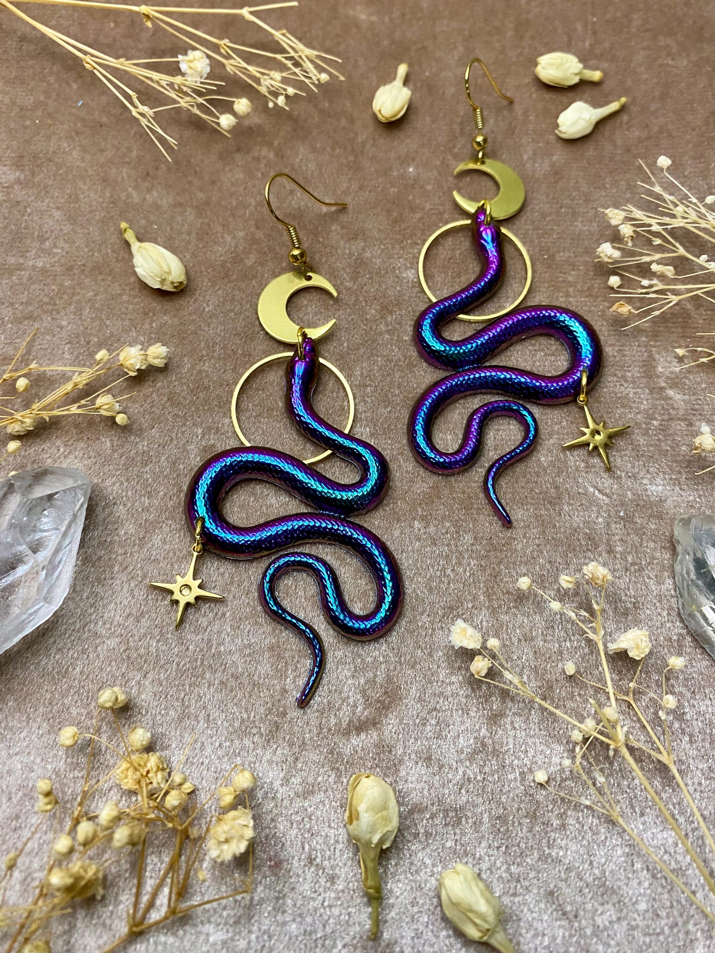 Color-Changing Snake Earrings