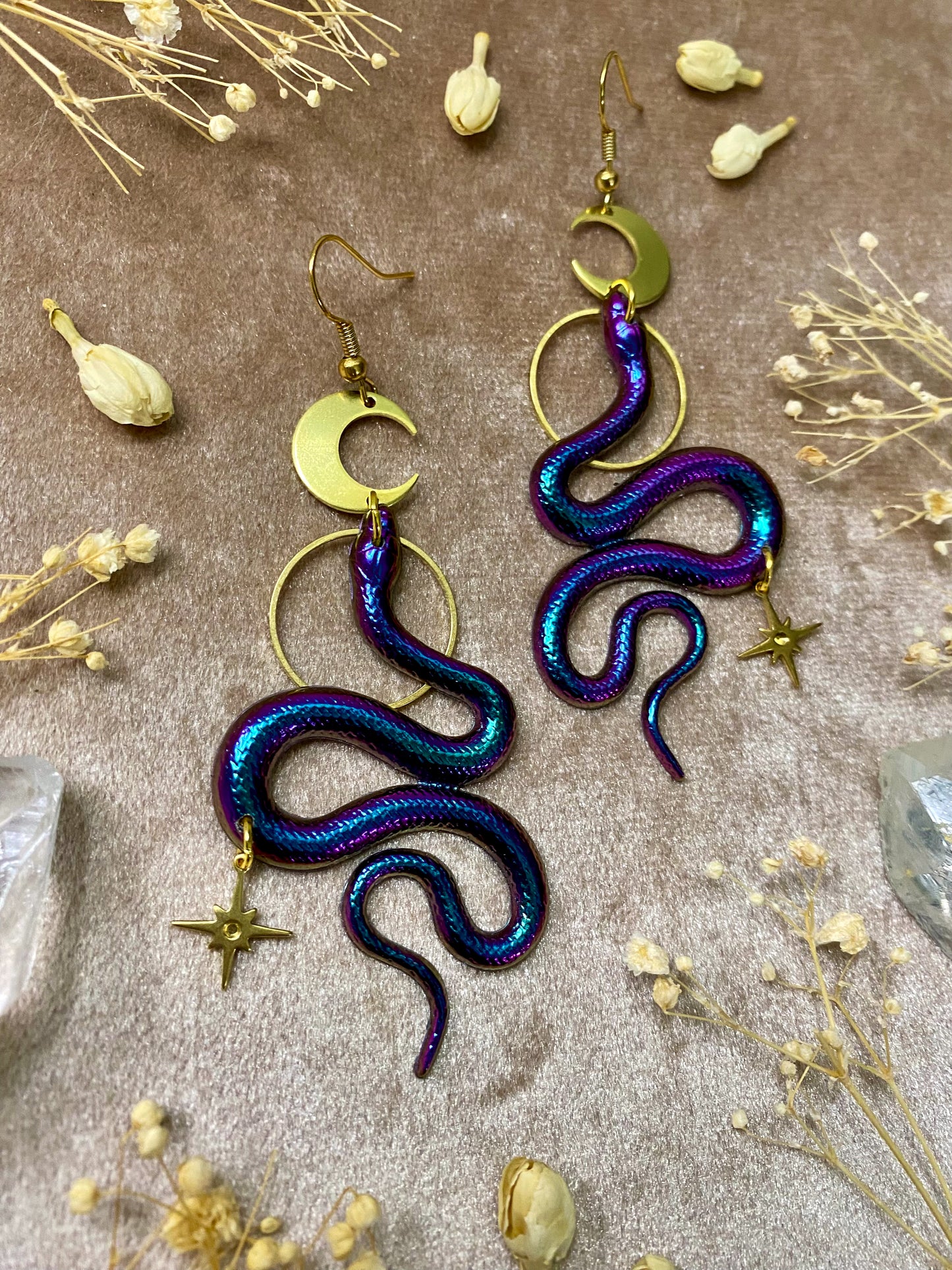 Color-Changing Snake Earrings