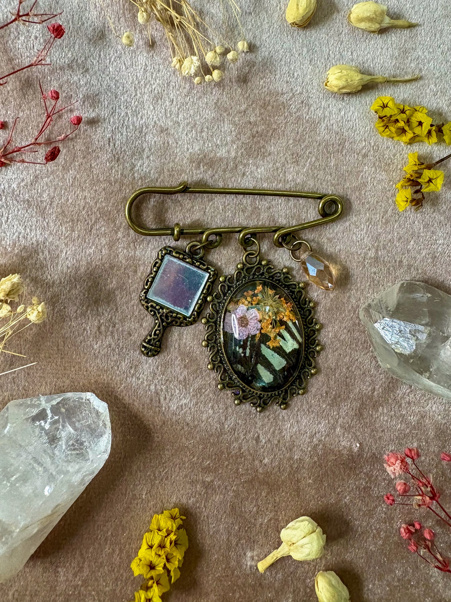 Swallowtail Butterfly Brooch (small brass)