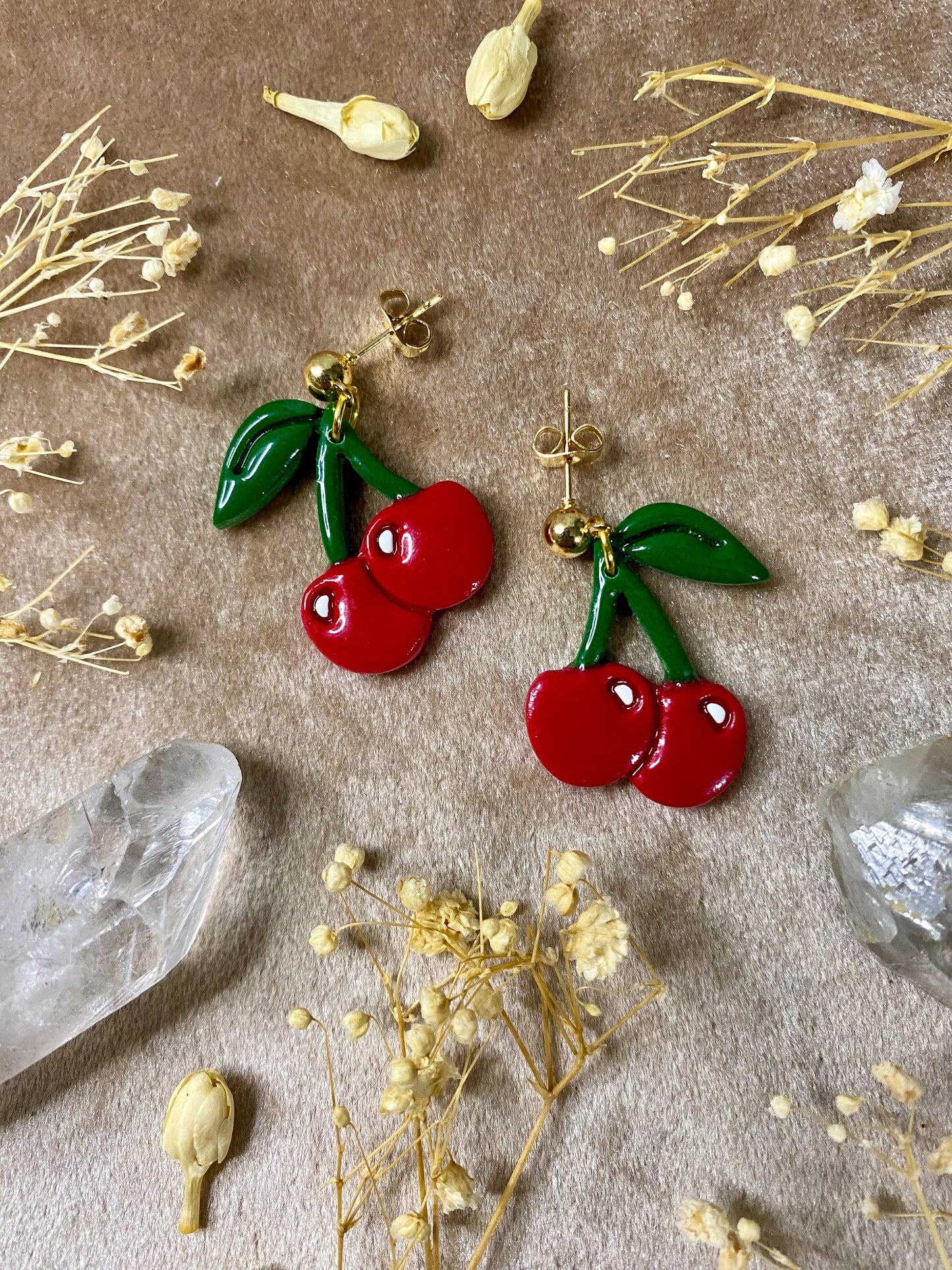 Red Cherry Midi Earrings