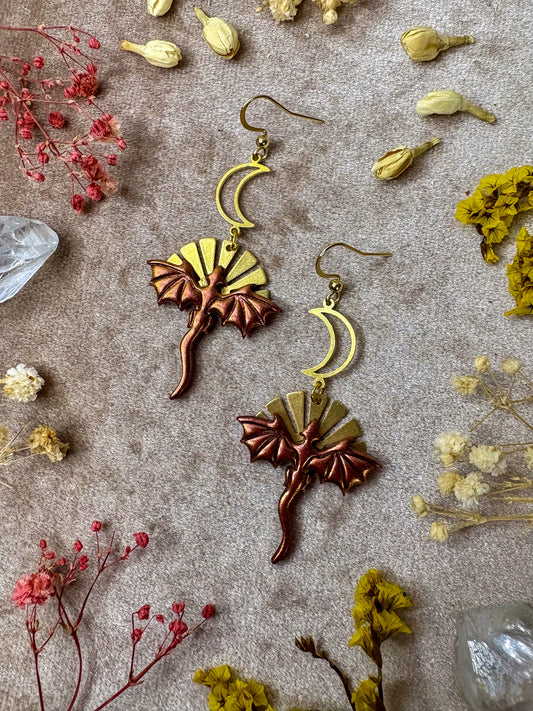 Mini Fire Dragon Earrings