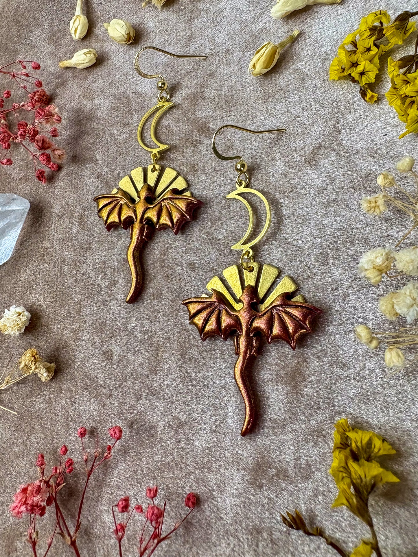 Mini Fire Dragon Earrings