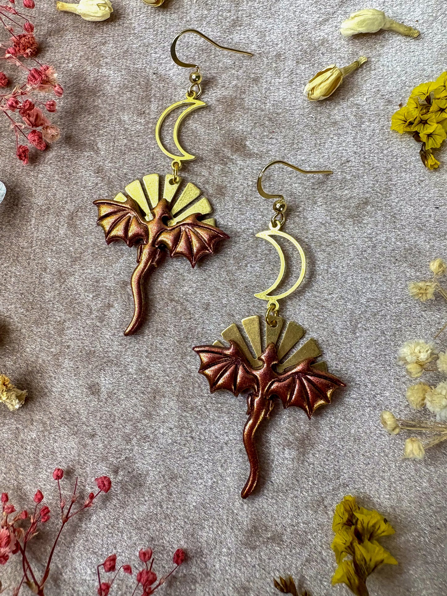 Mini Fire Dragon Earrings