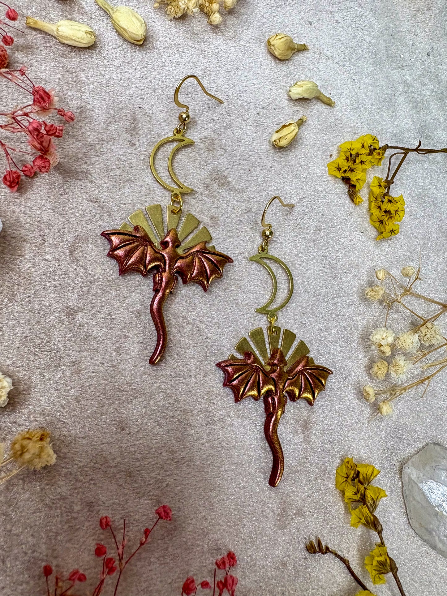 Mini Fire Dragon Earrings