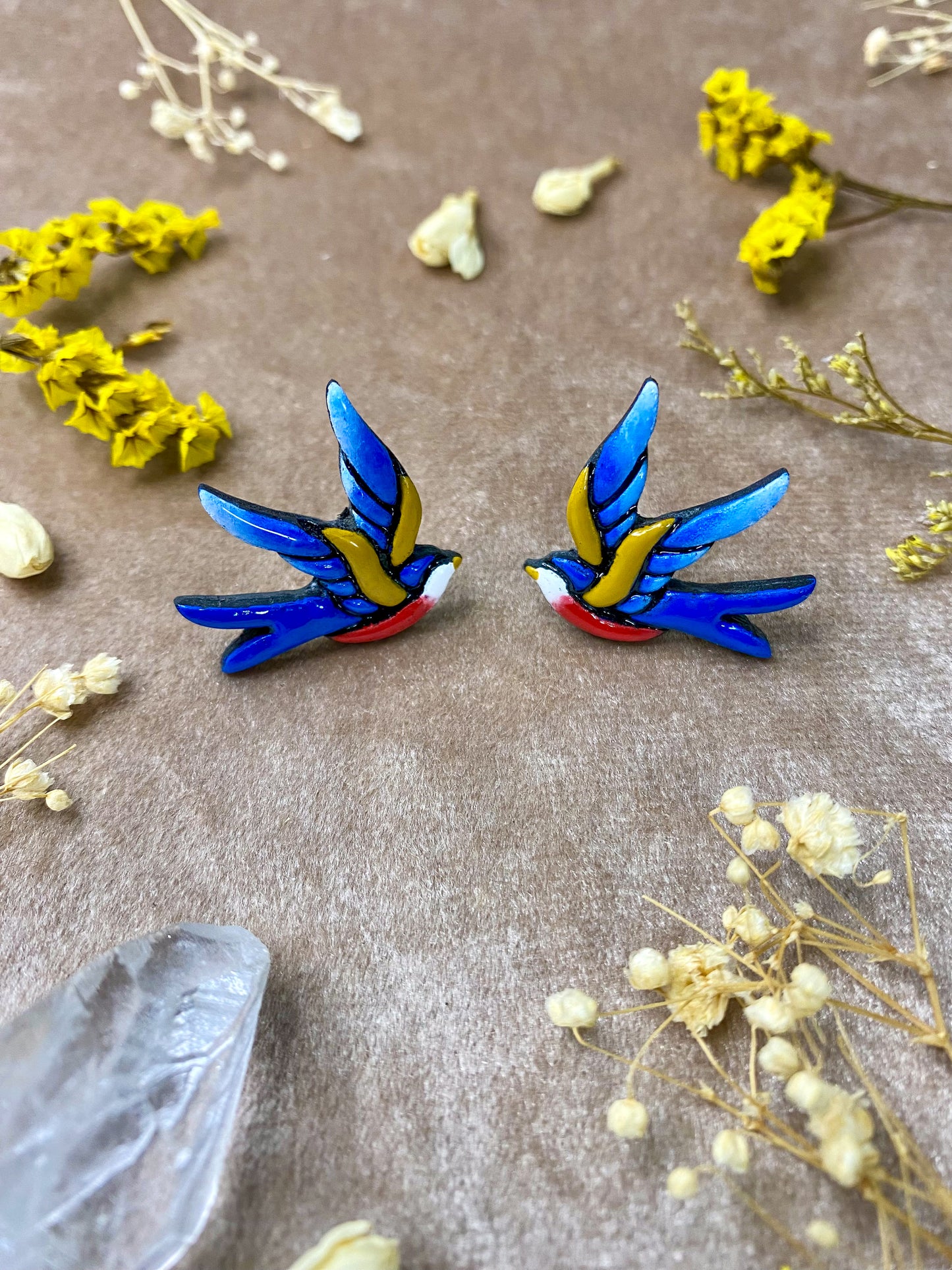 Swallow Bird Stud Earrings