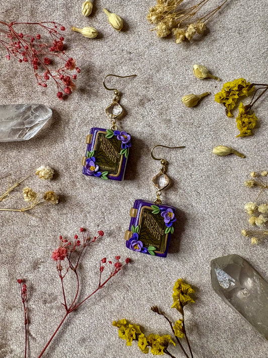Wuthering Heights Book Earrings