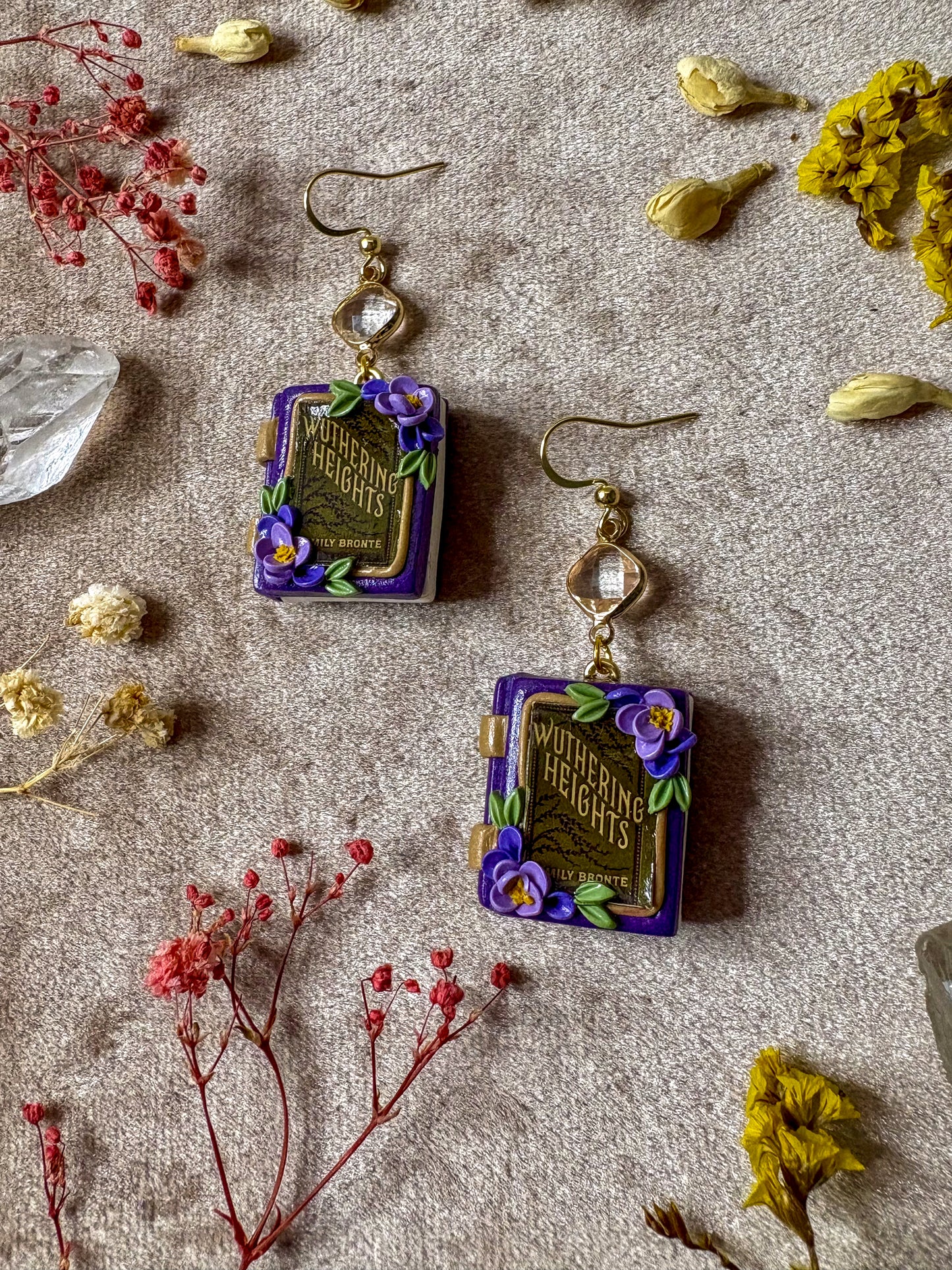 Wuthering Heights Book Earrings