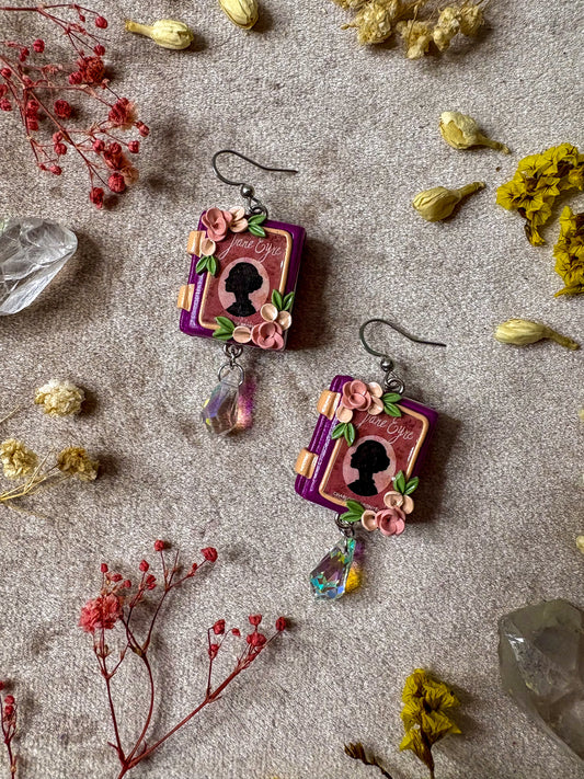 Jane Eyre Book Earrings