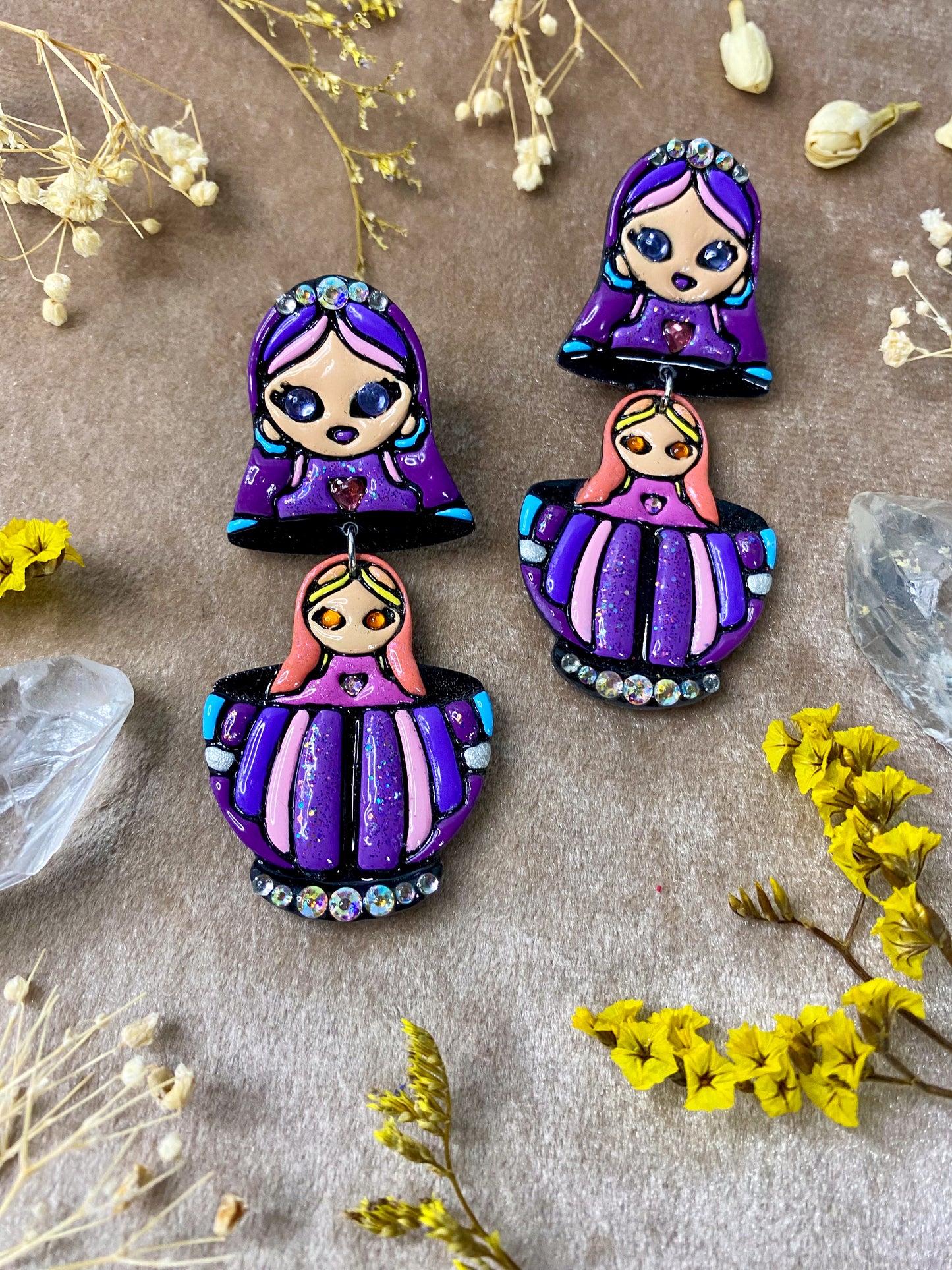 Purple Russian Nesting Doll