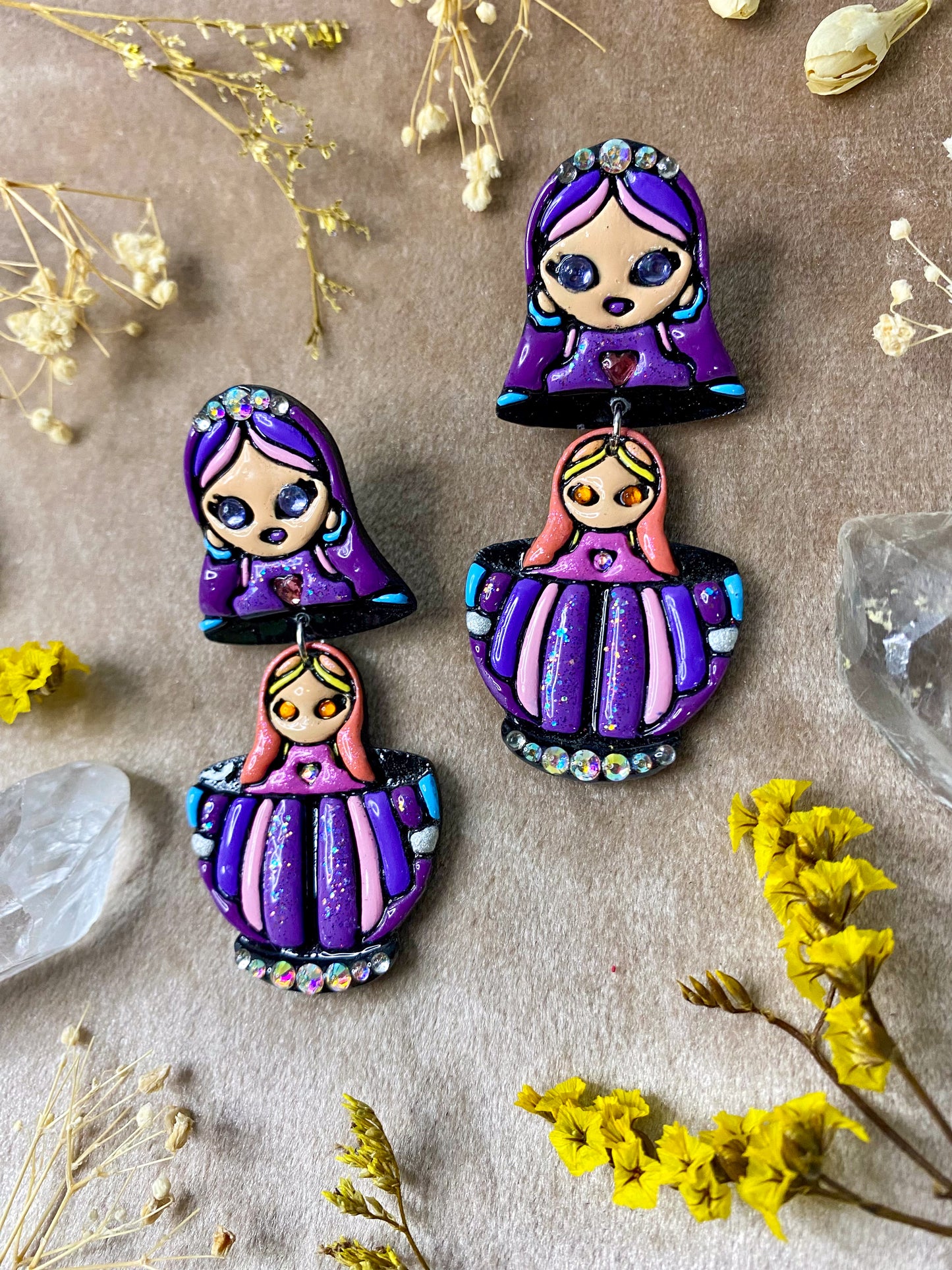 Purple Russian Nesting Doll