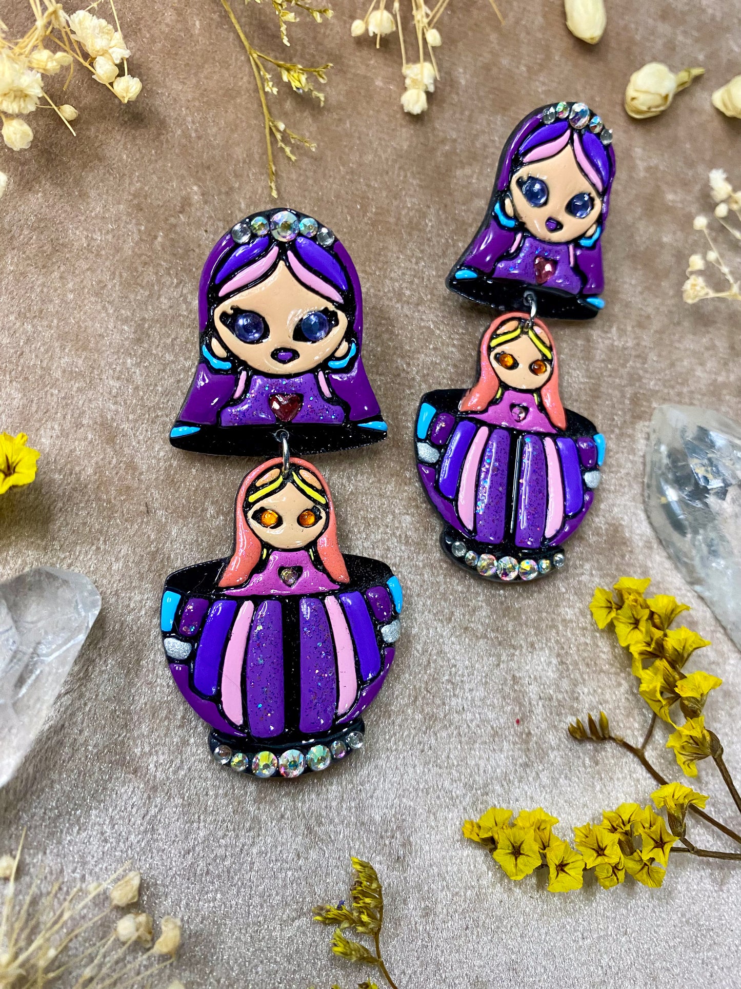 Purple Russian Nesting Doll