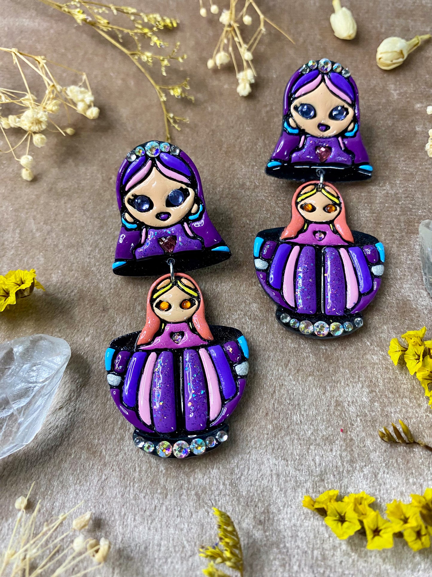 Purple Russian Nesting Doll