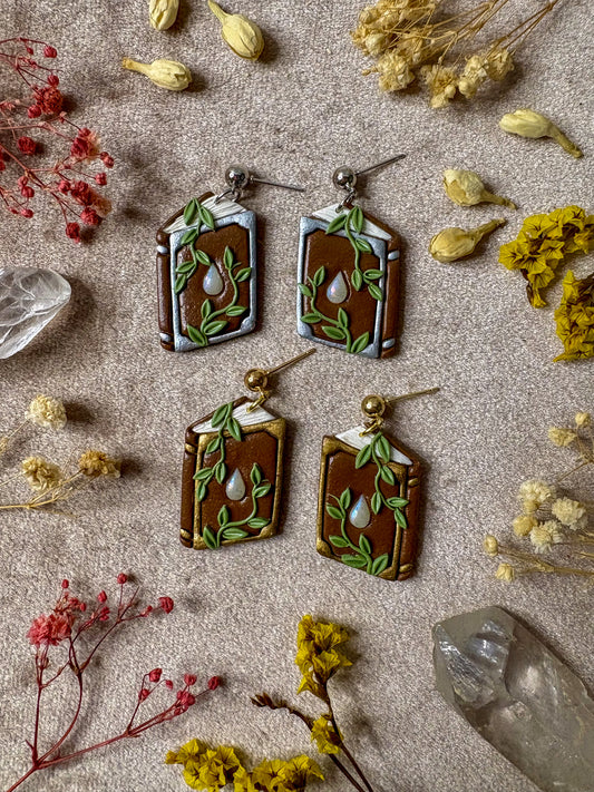 Jeweled Open Book Earrings