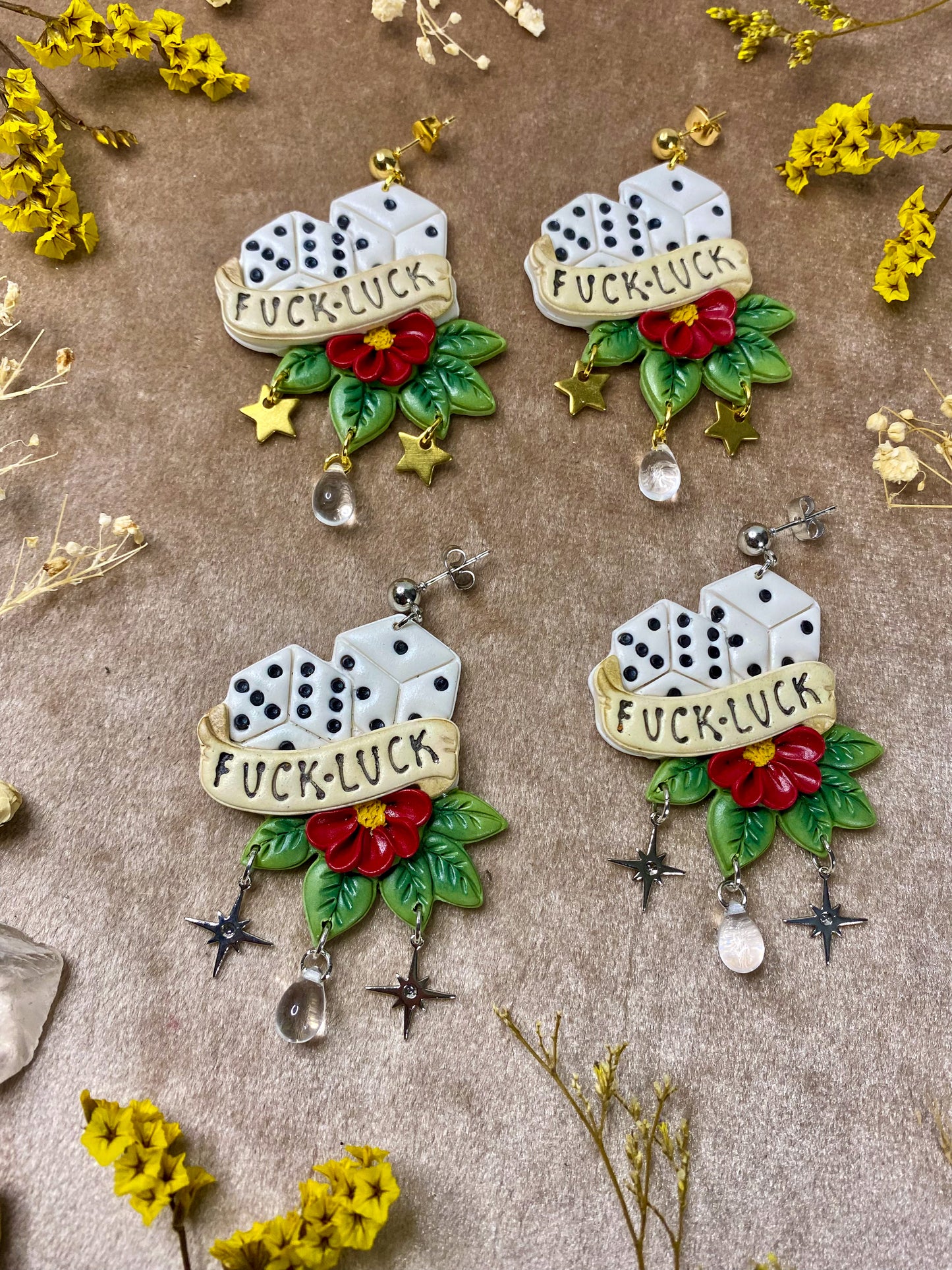 F*ck Luck Dice Earrings