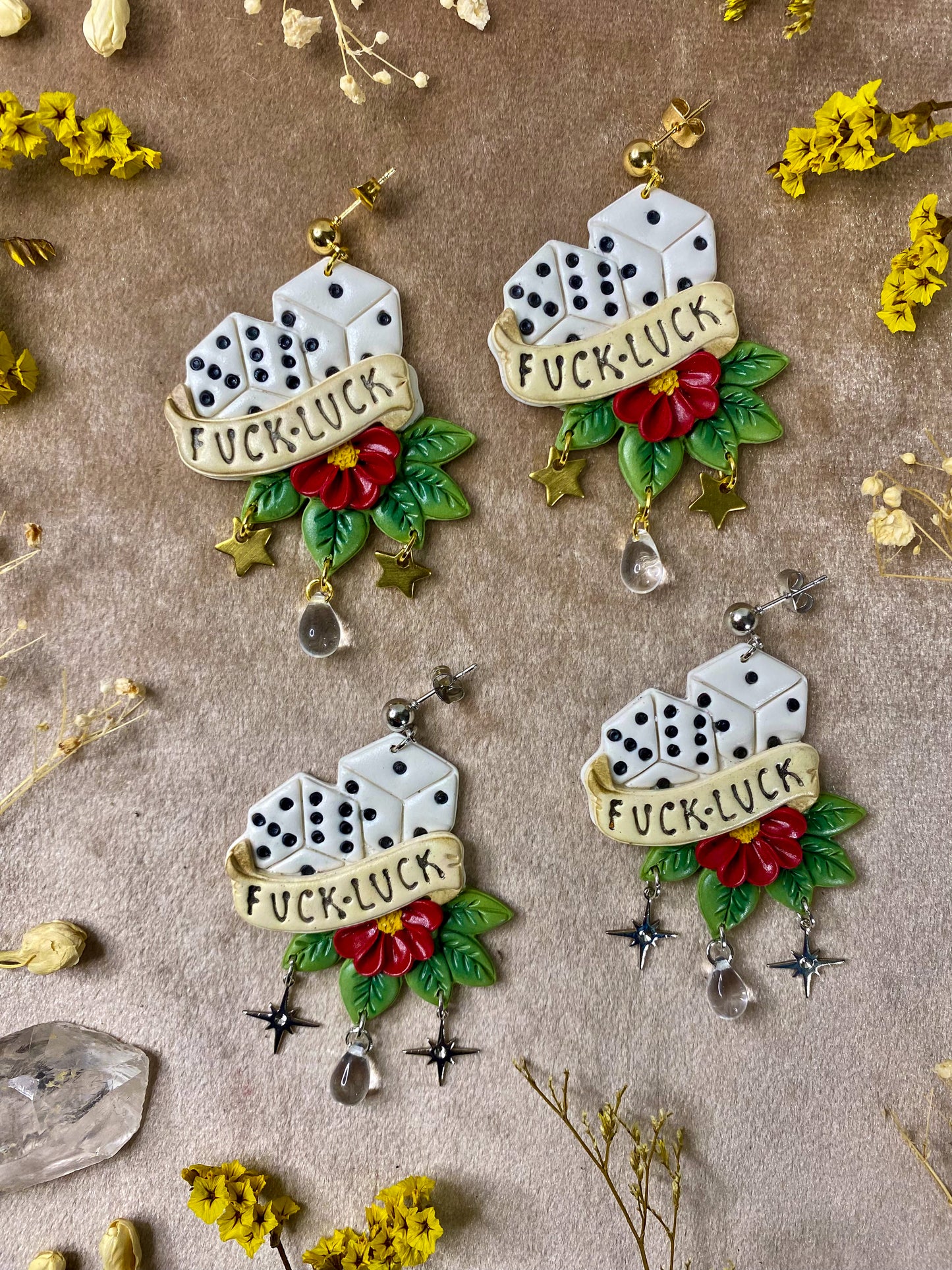 F*ck Luck Dice Earrings