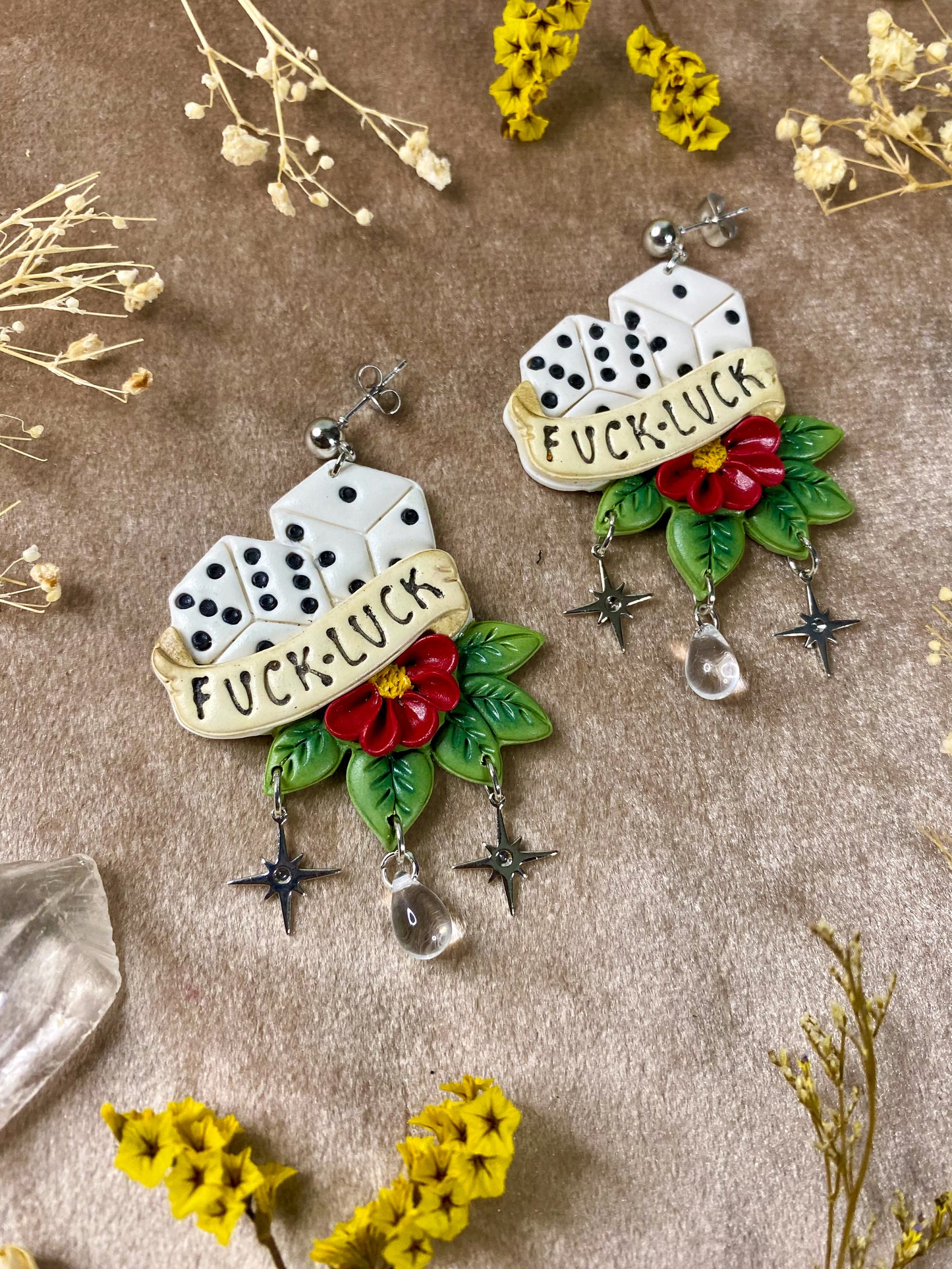 F*ck Luck Dice Earrings