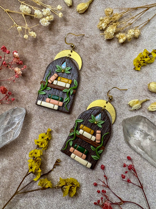 Opal Bookshelf Earrings
