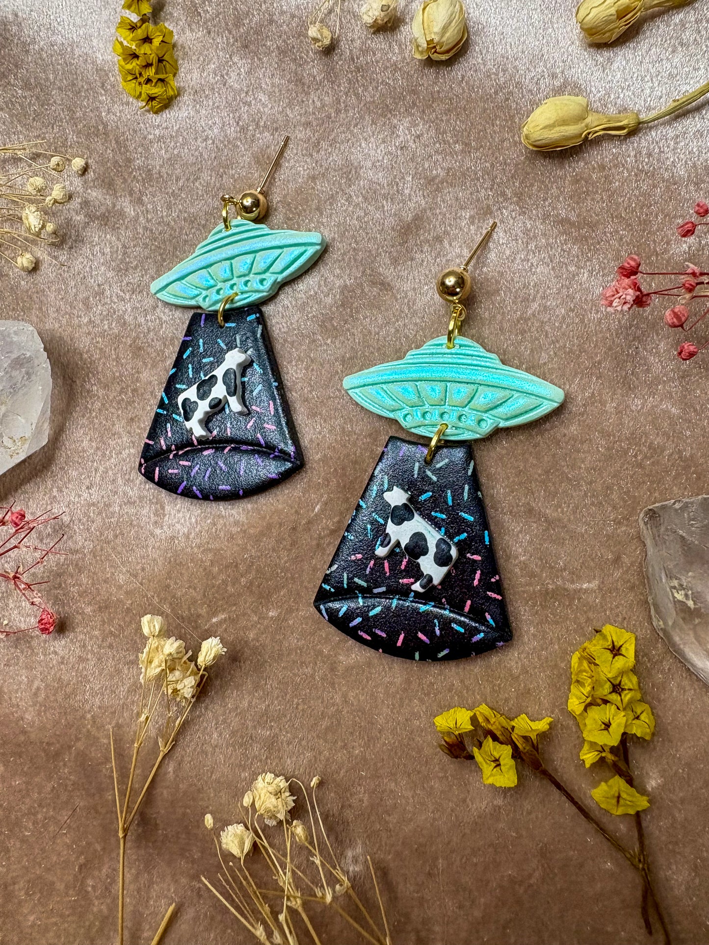 Alien Abduction (Rainbow Sprinkles) Earrings