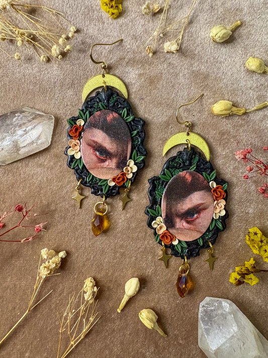 Cabanel's "Fallen Angel" Painting Earrings (oval)