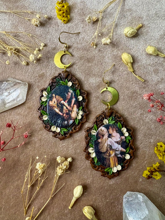 Gentilischi's "Judith and her Handmaiden" and "Judith and Holofernes" Painting Earrings