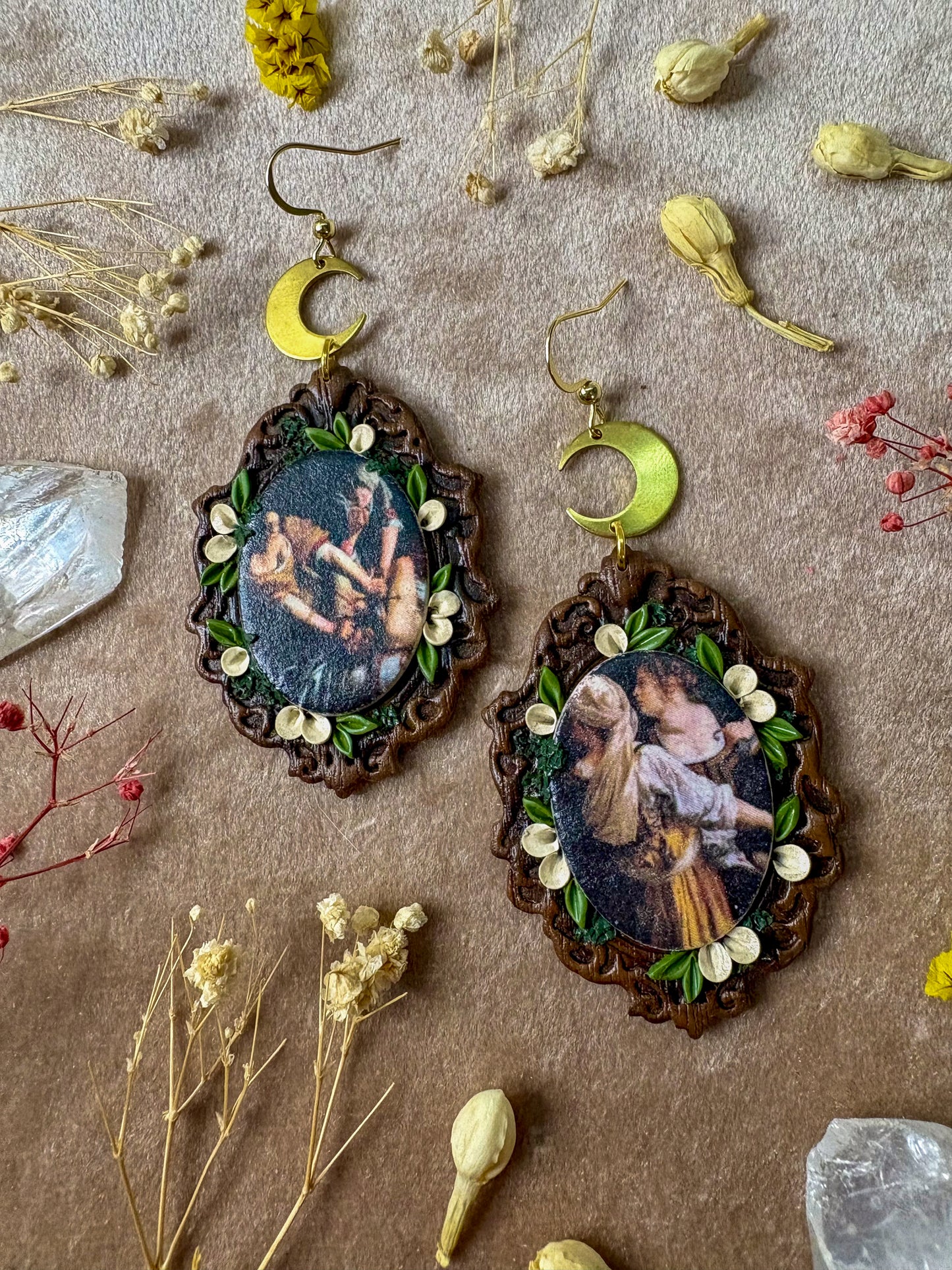 Gentilischi's "Judith and her Handmaiden" and "Judith and Holofernes" Painting Earrings