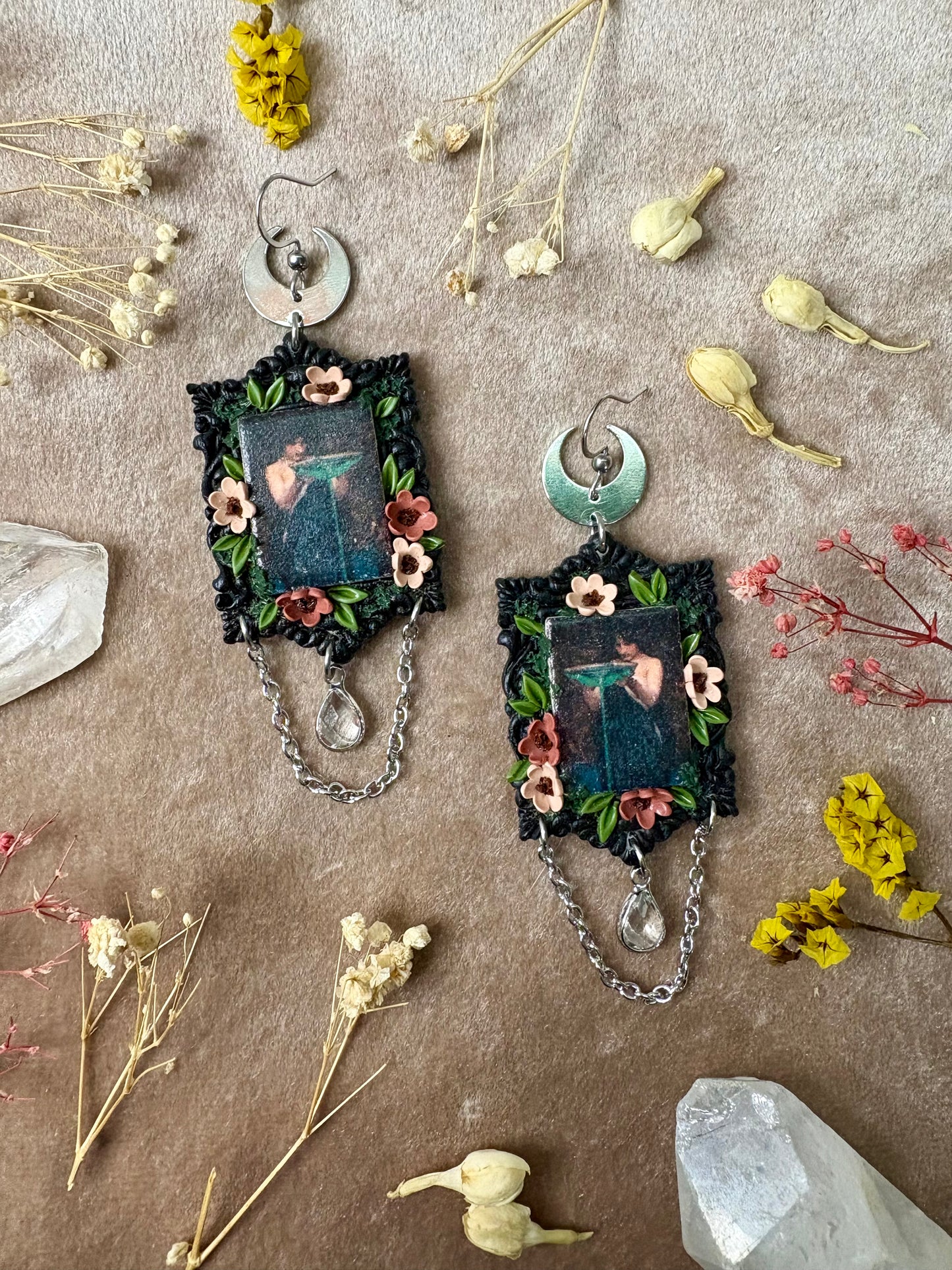 Waterhouse's "Circe Invidiosa" Painting Earrings
