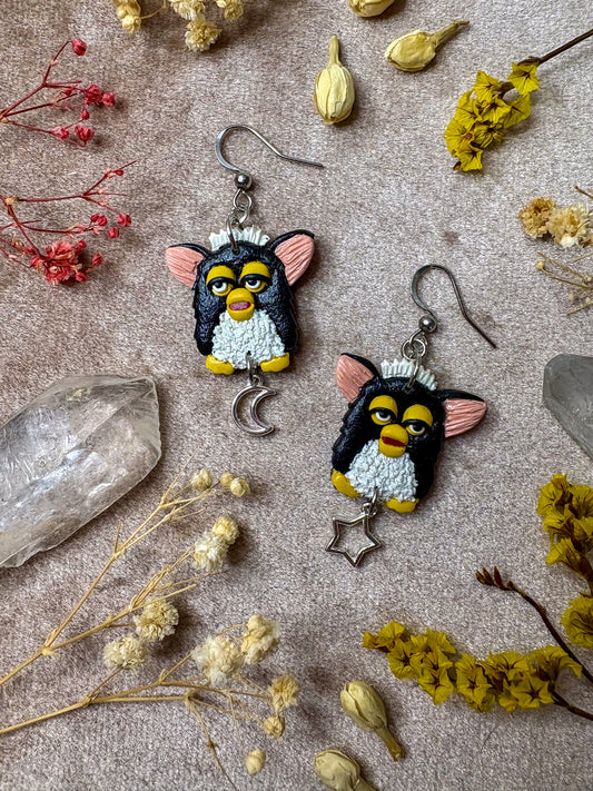 Tuxedo Furby Earrings