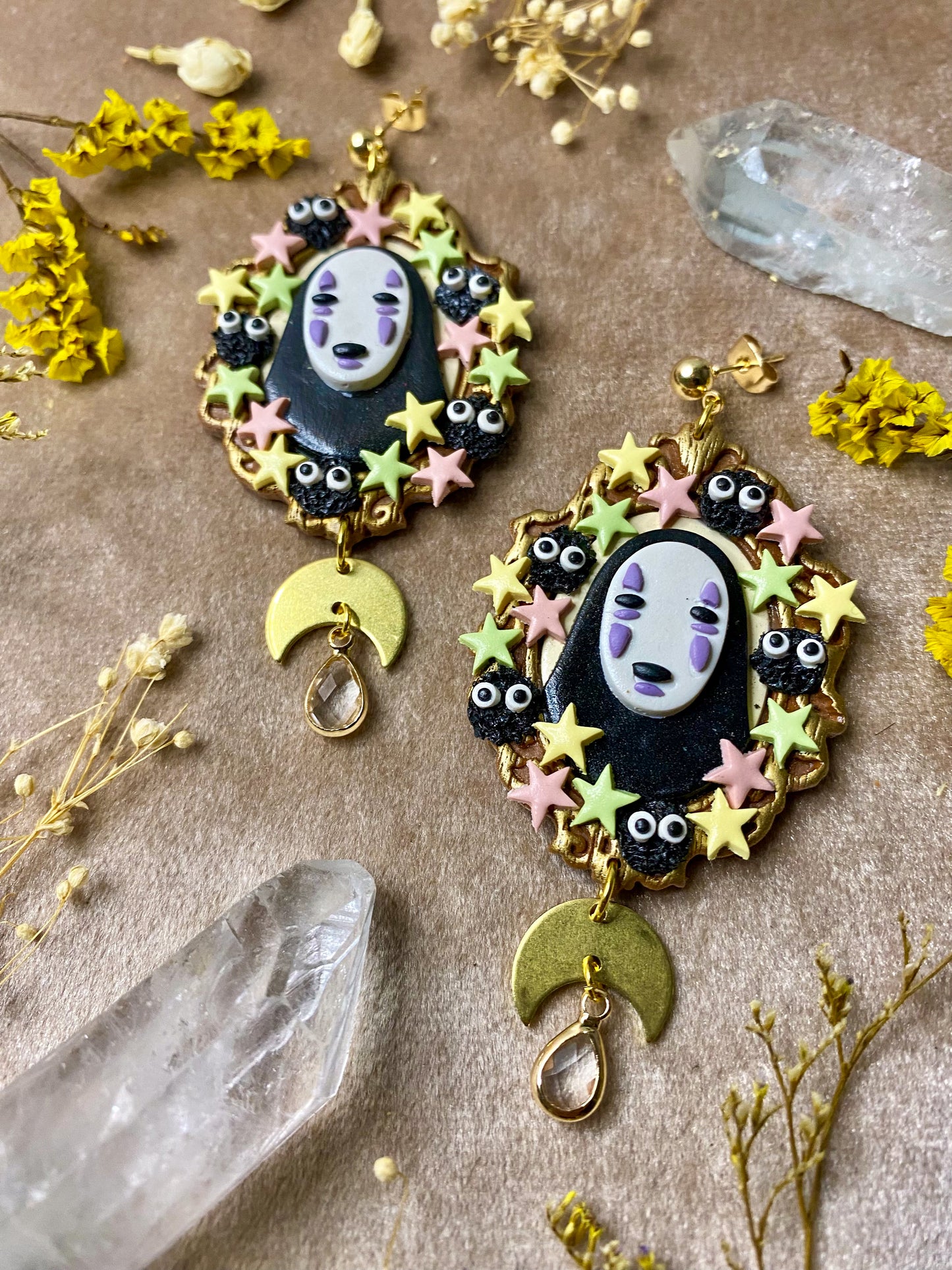 Masked Monster and Friends Frame Earrings