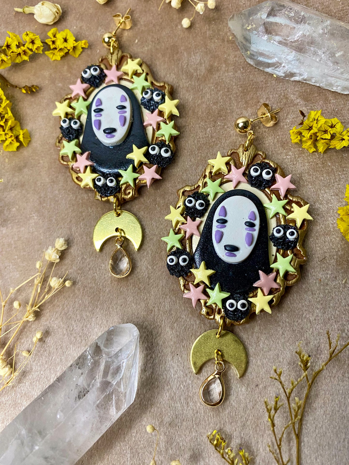 Masked Monster and Friends Frame Earrings