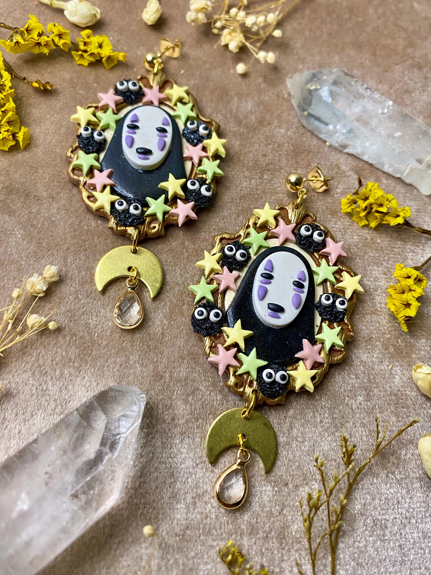 Masked Monster and Friends Frame Earrings