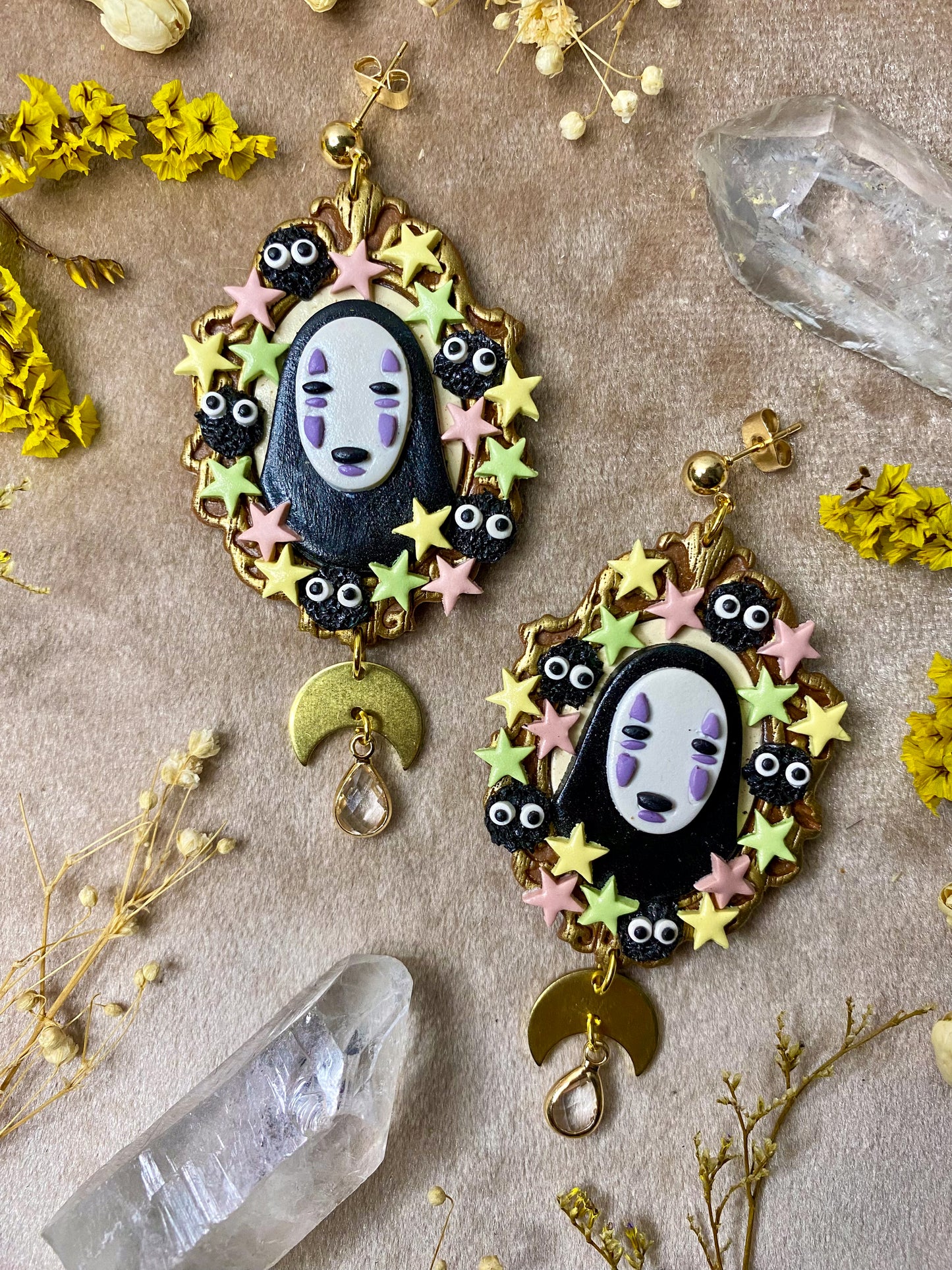 Masked Monster and Friends Frame Earrings