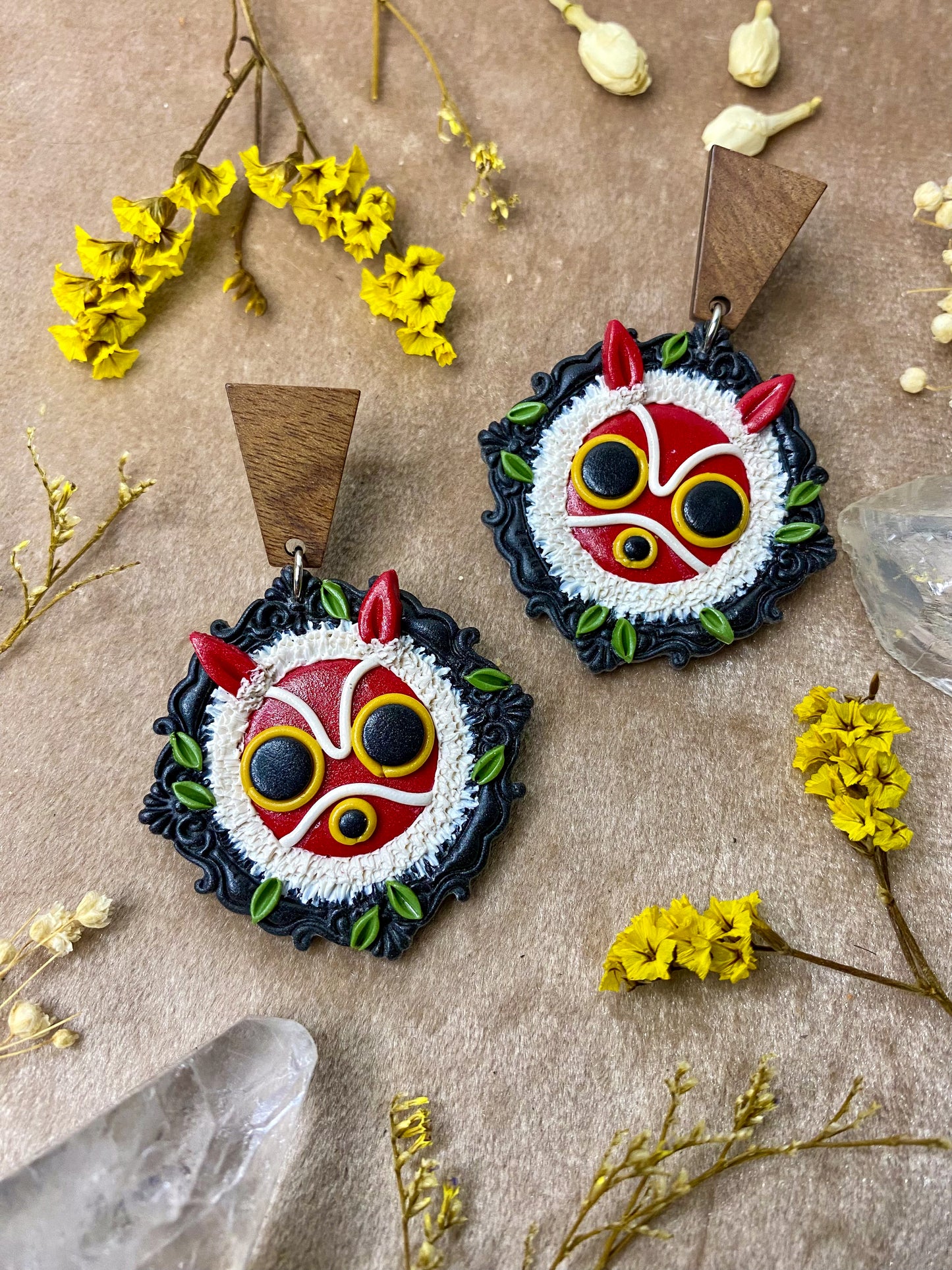 Forest Princess Mask Frame Earrings