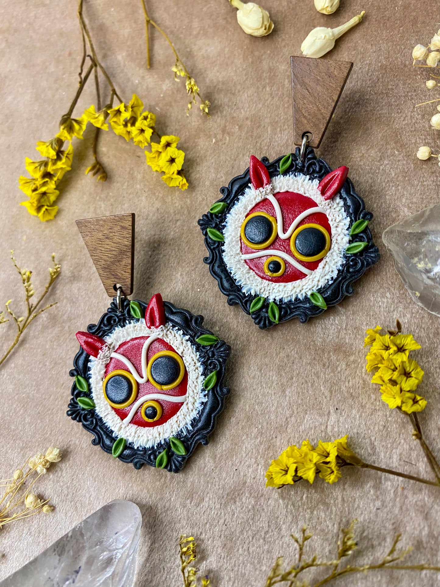 Forest Princess Mask Frame Earrings