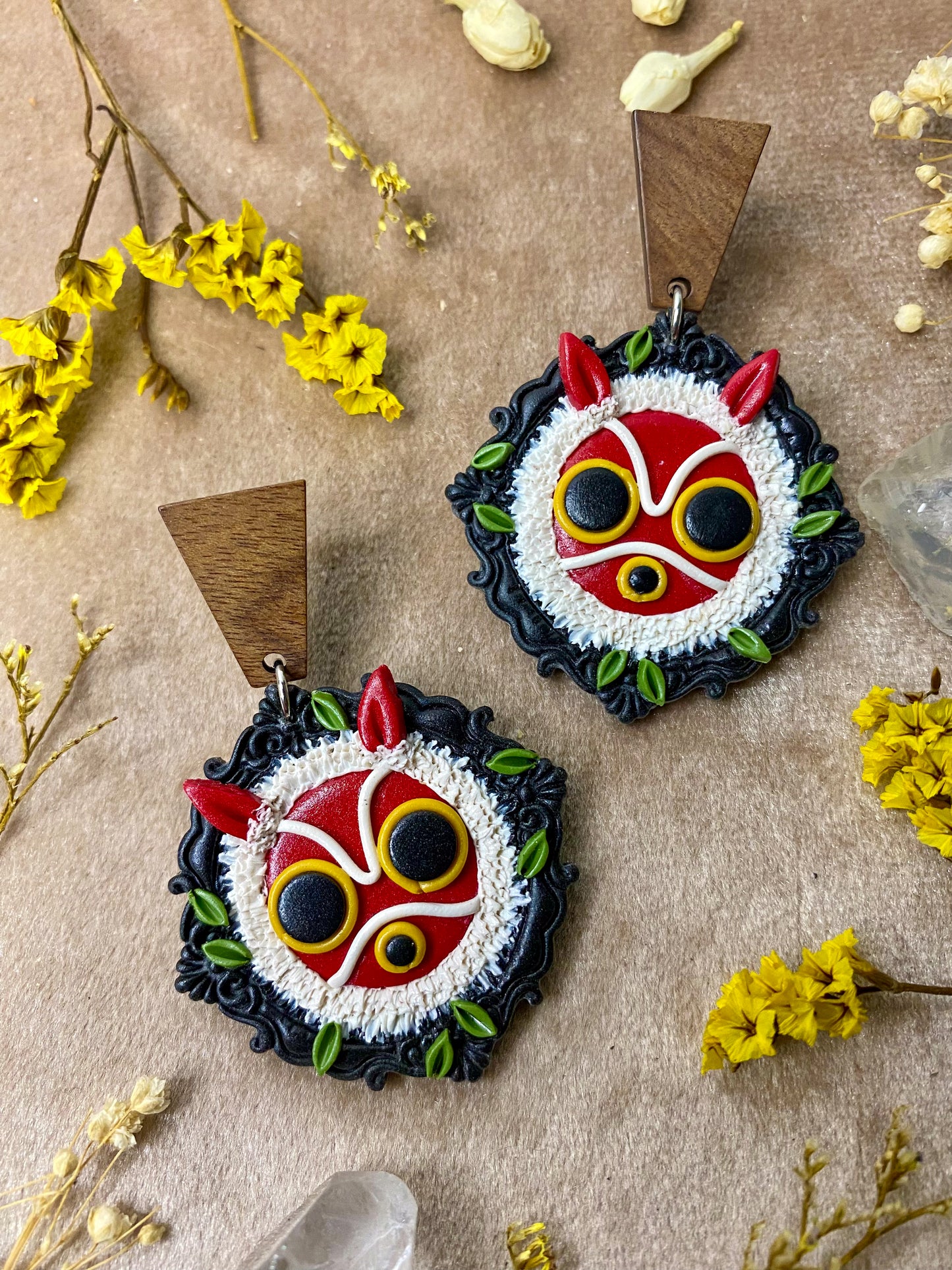 Forest Princess Mask Frame Earrings