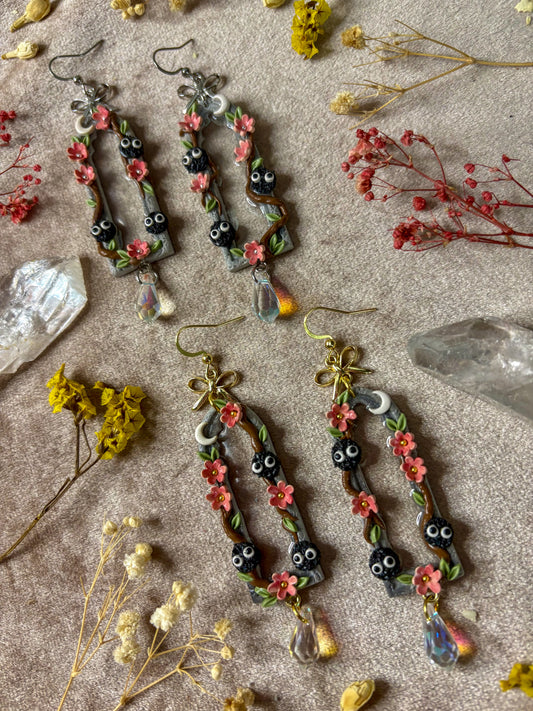 Dust Fairy Blossom Arch Earrings