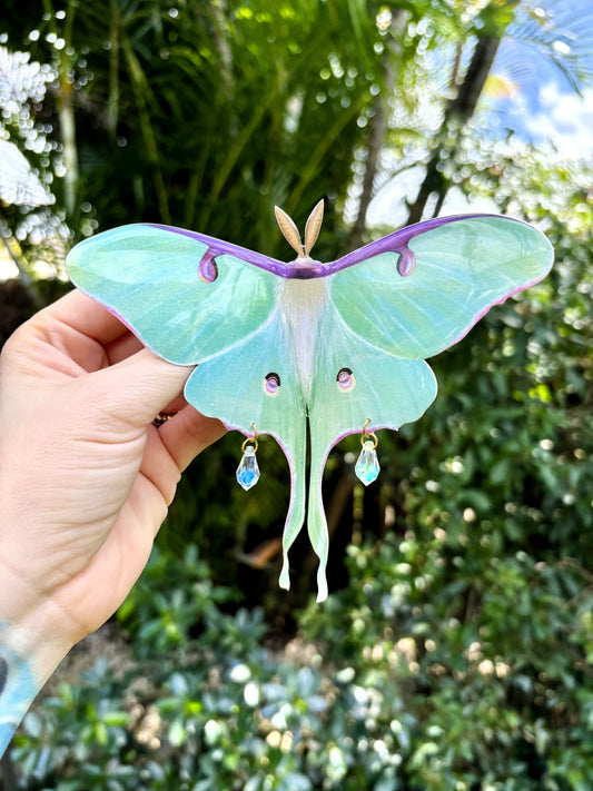 Luna Moth Large Hair Clip
