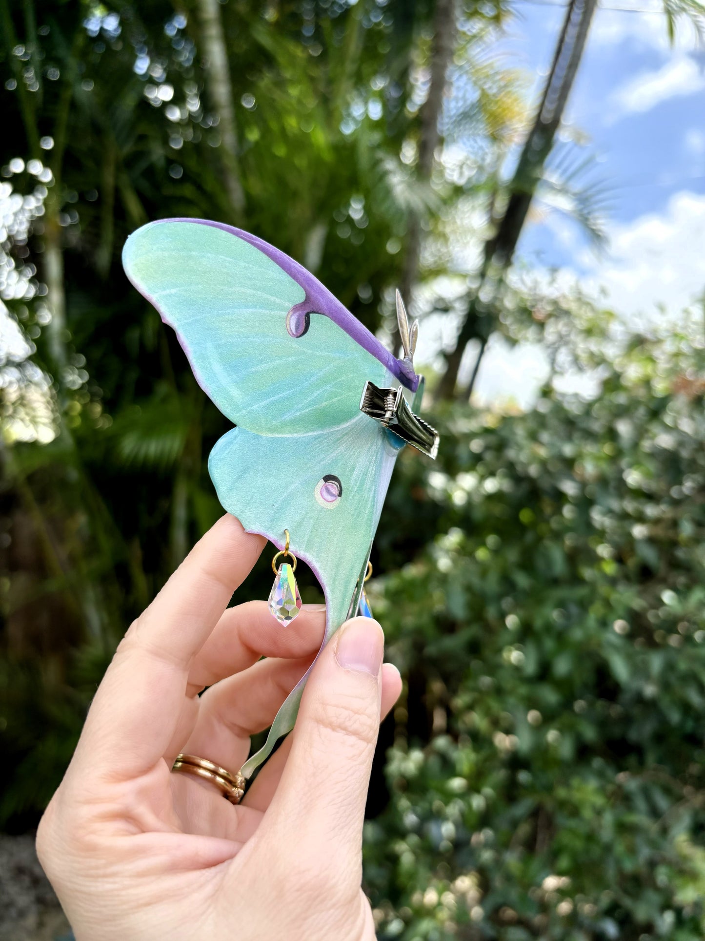 Luna Moth Large Hair Clip